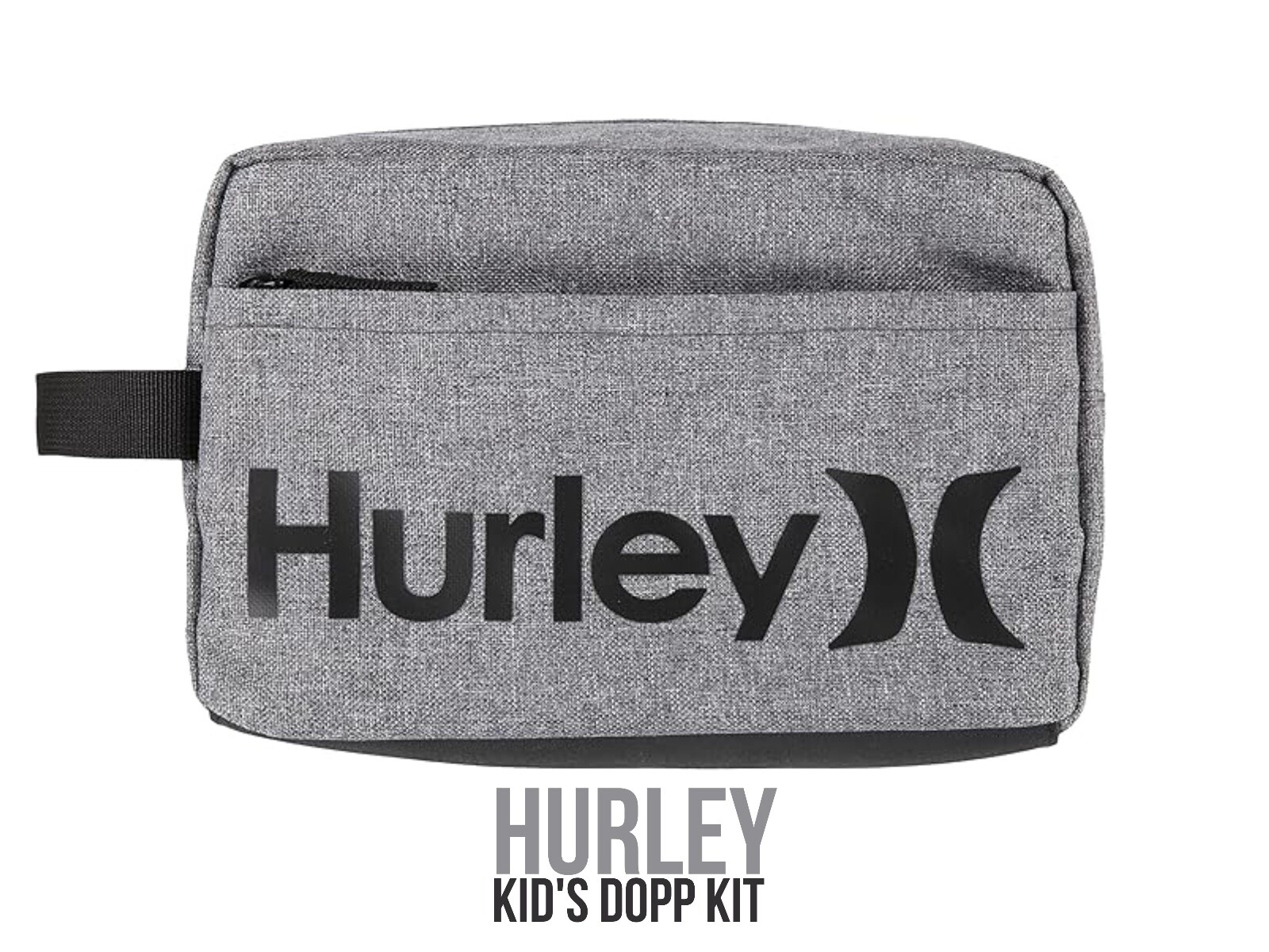 Hurley Dopp Kit O/S in Dark Grey Heather Perfect for Travel Gym Kids/Adult