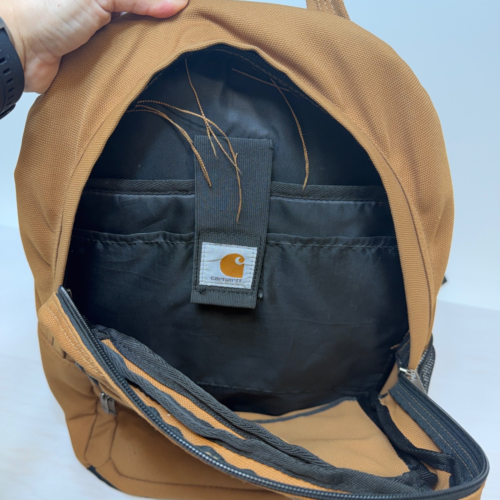 Carhartt Brown Foundry Series Backpack Embroidered Rugged Work Bag