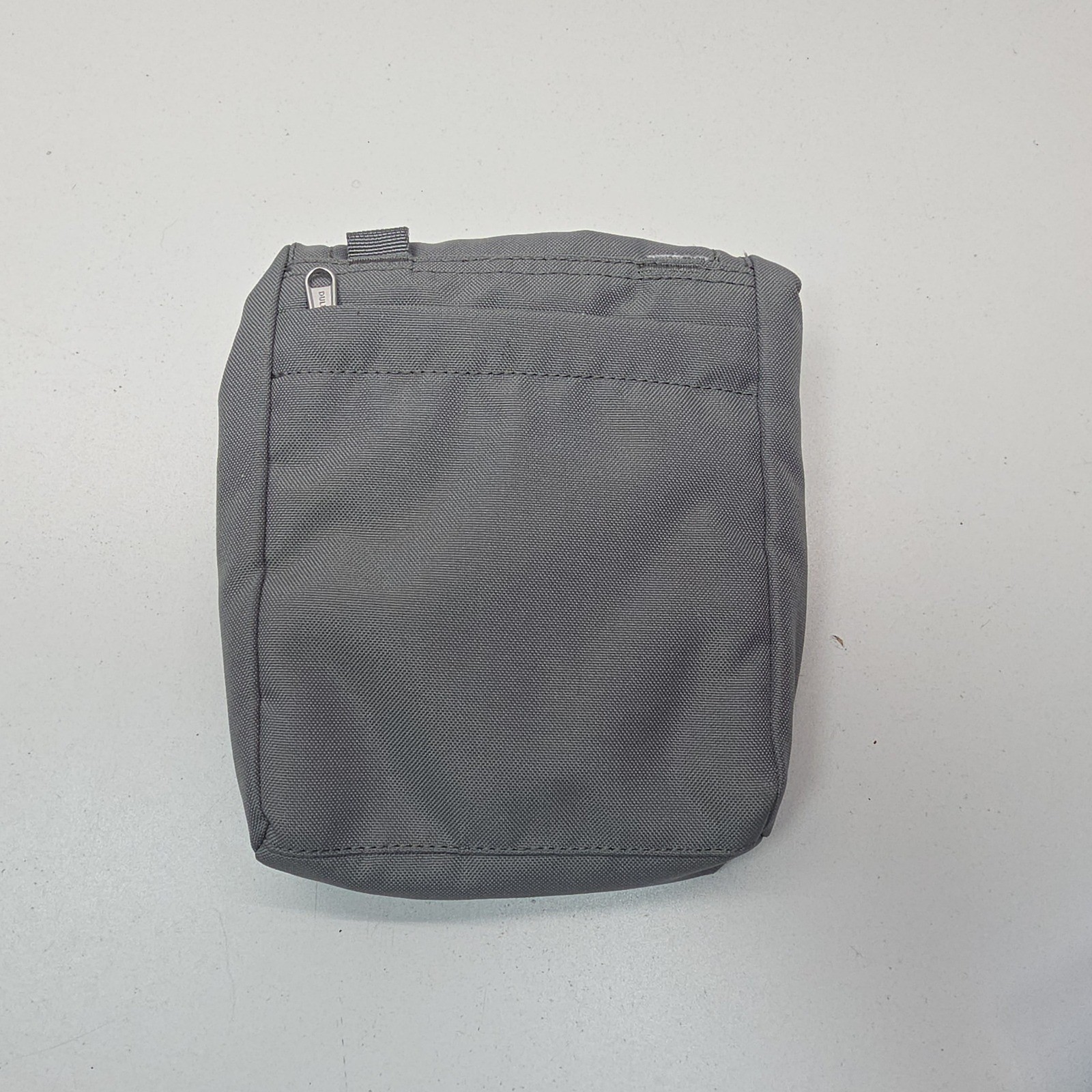 Duluth Trading Co Gray Canvas Utility Pouch Magnetic Closure Belt Loop Tool Bag