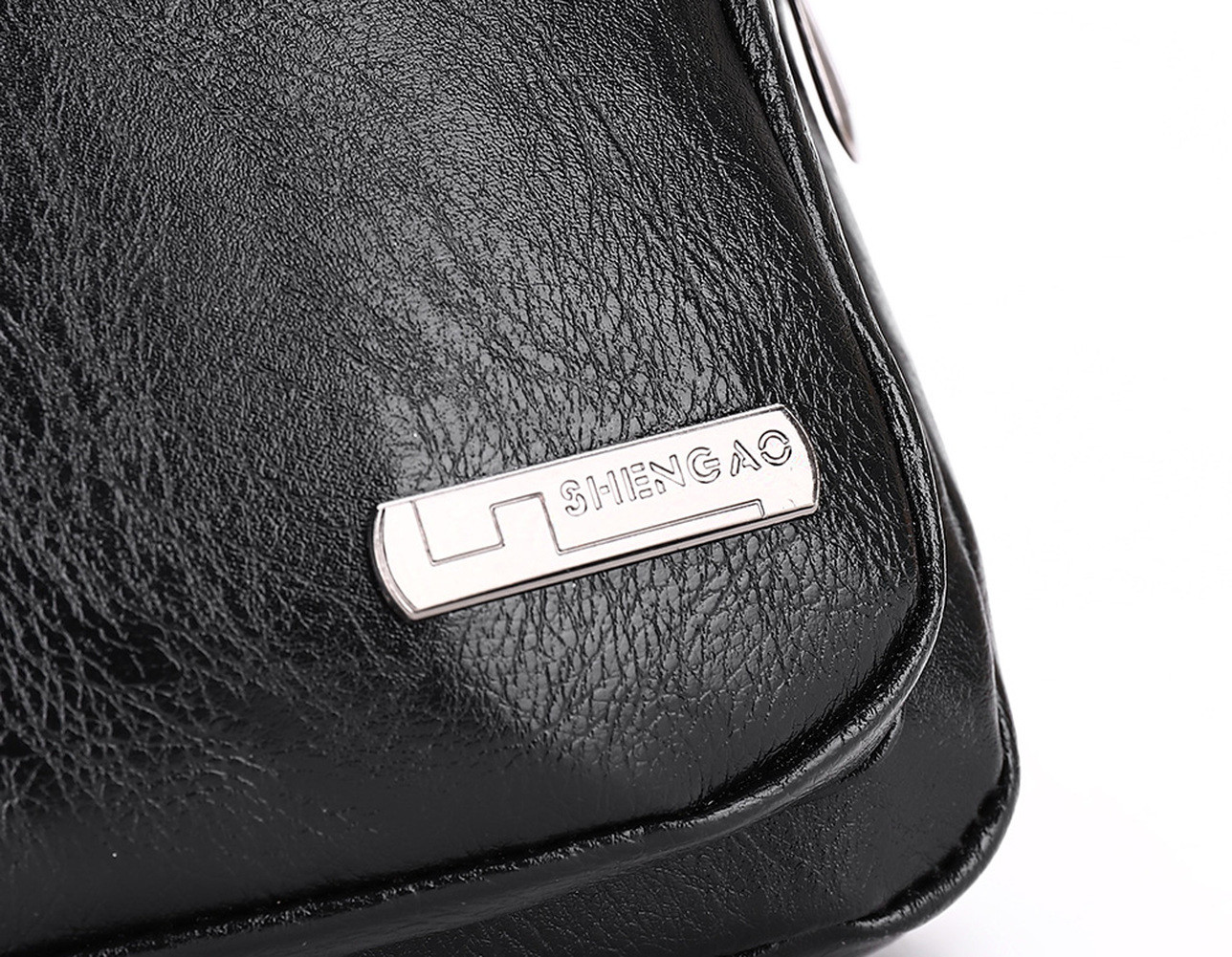 Mens PU Leather Chest Bag Shoulder Pack Earphone Hole Sport Crossbody Handbag US