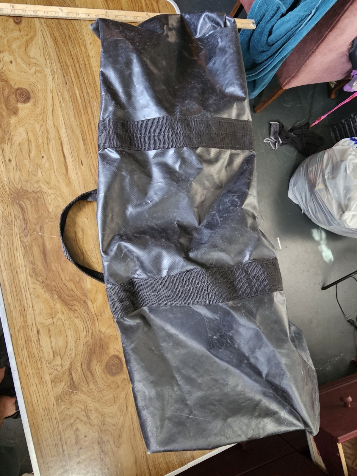 Tuff Bag M-3 Large Black Waterproof Vinyl Bag Offshore Hunting Camping 12x12x30
