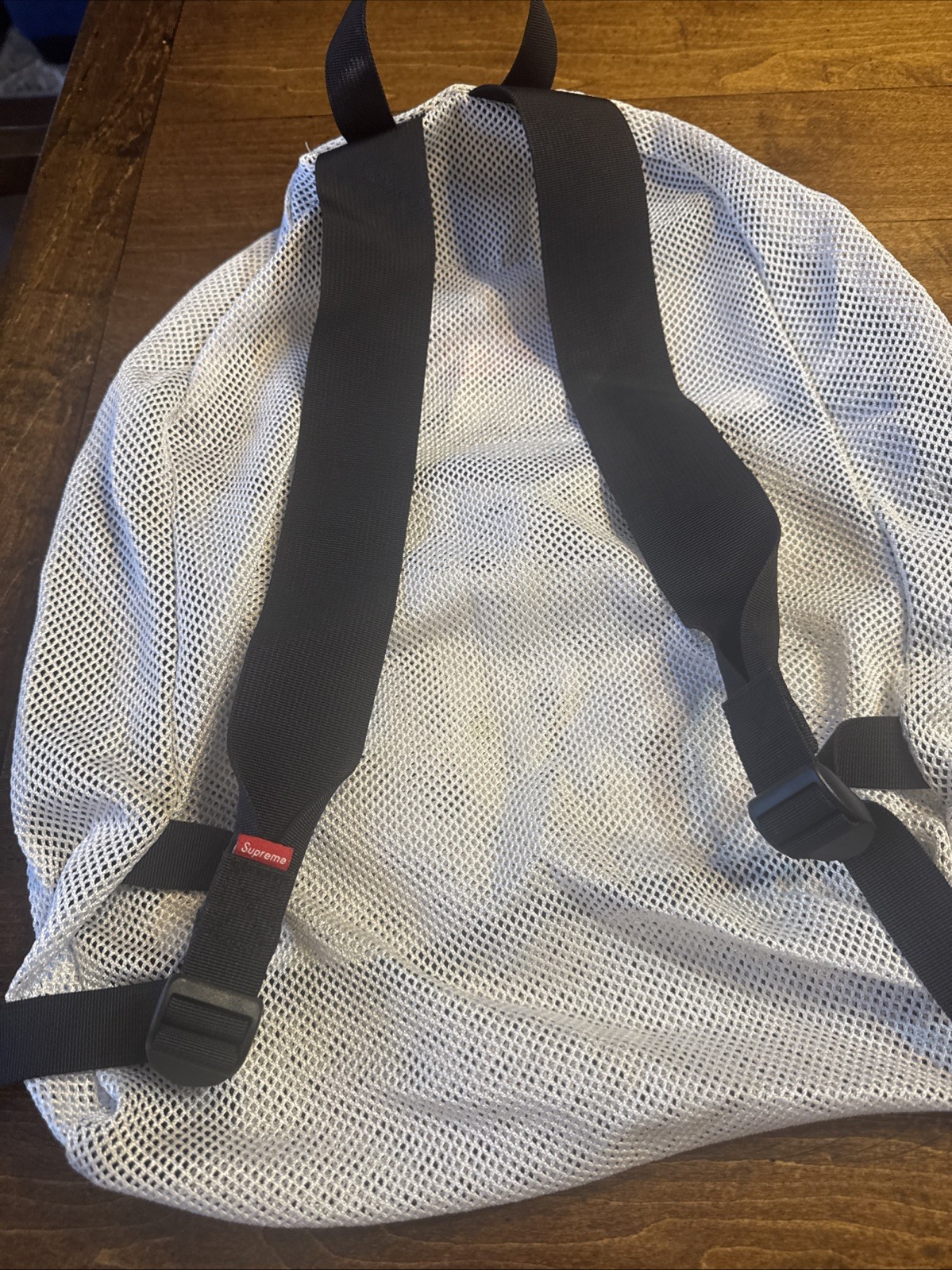 Supreme White Mesh Backpack Lightweight