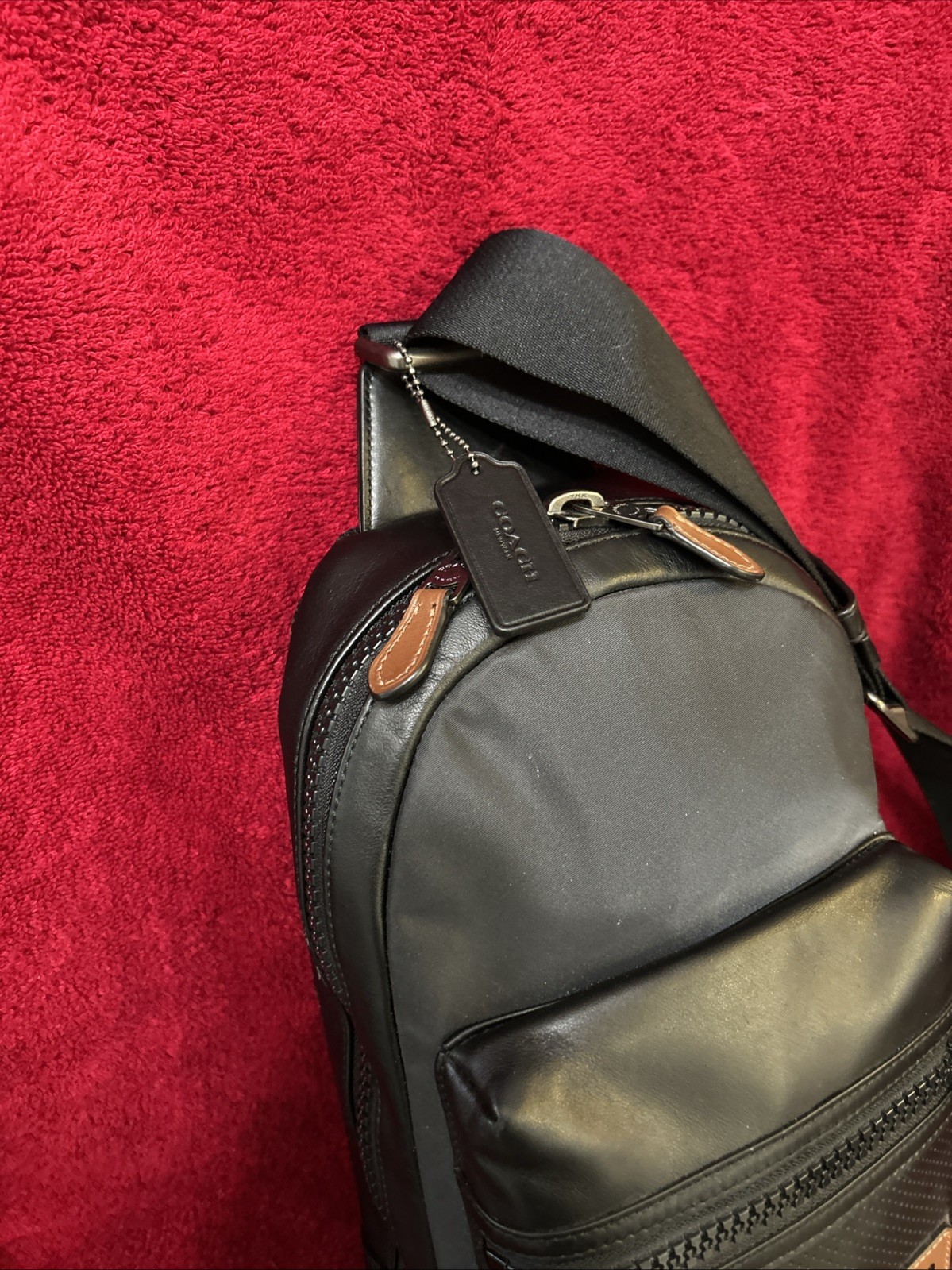 Coach Terrain Pack F56877 Mixed Material /Leather Convertible Backpack Crossbody