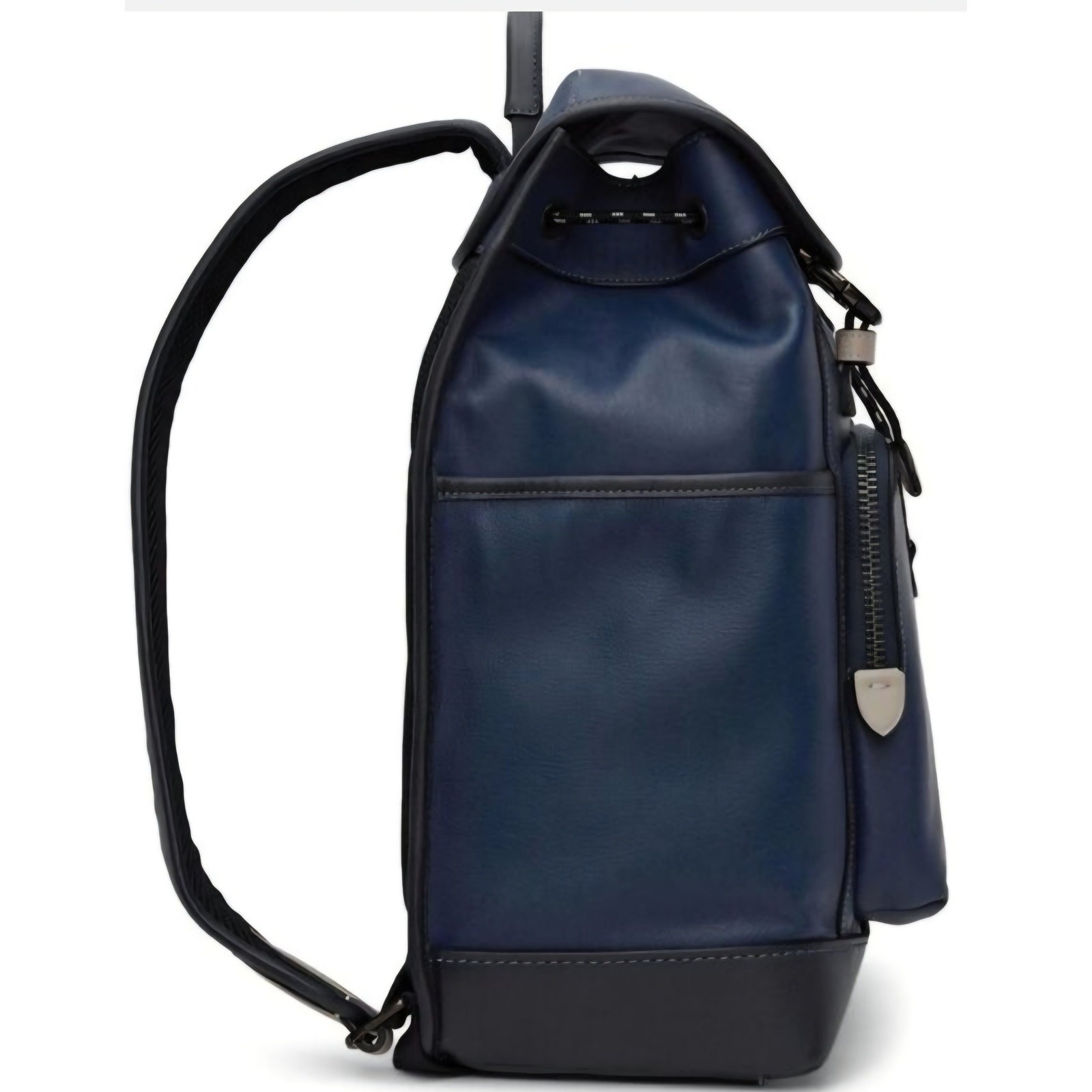 Coach League Flap Backpack — Midnight Navy Leather