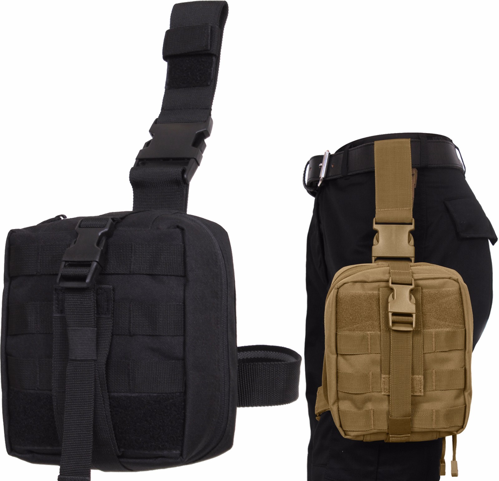 Tactical EMT Drop Leg Pouch MOLLE Belt Attachment EMS Medical Supply