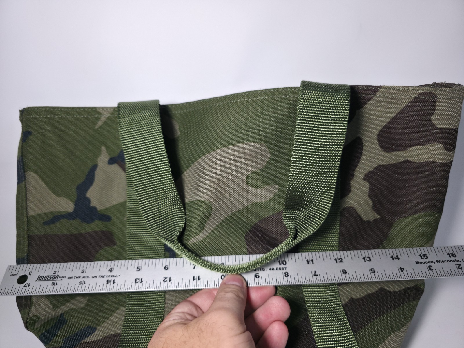 L.L Bean Hunter’s Tote Bag Shopper – Open Top – Green Camouflage Print (P3)