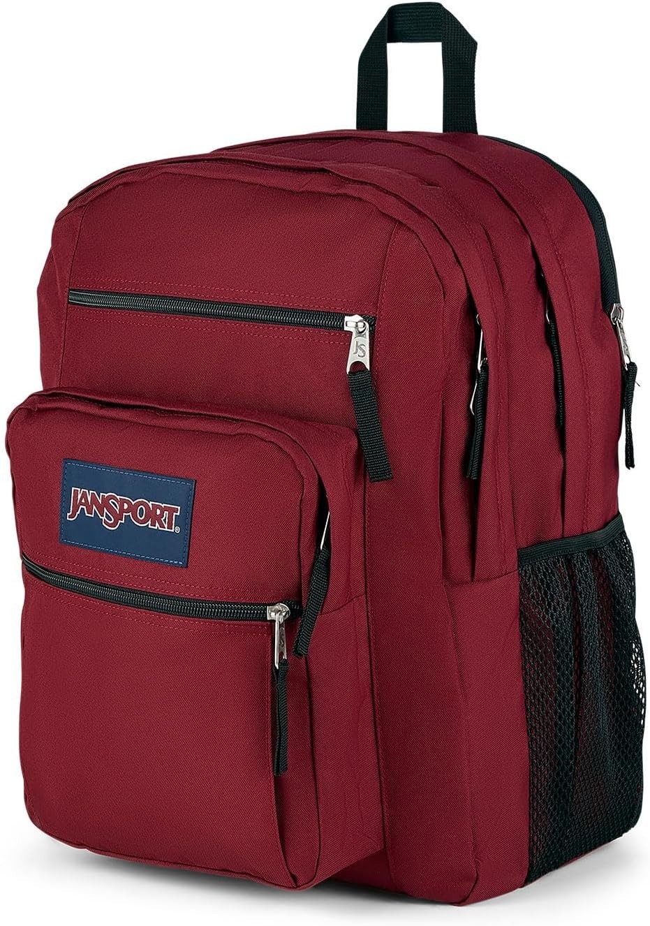 JanSport Big Student Backpack Ergonomic Shoulder Straps 5-Compartments, Black