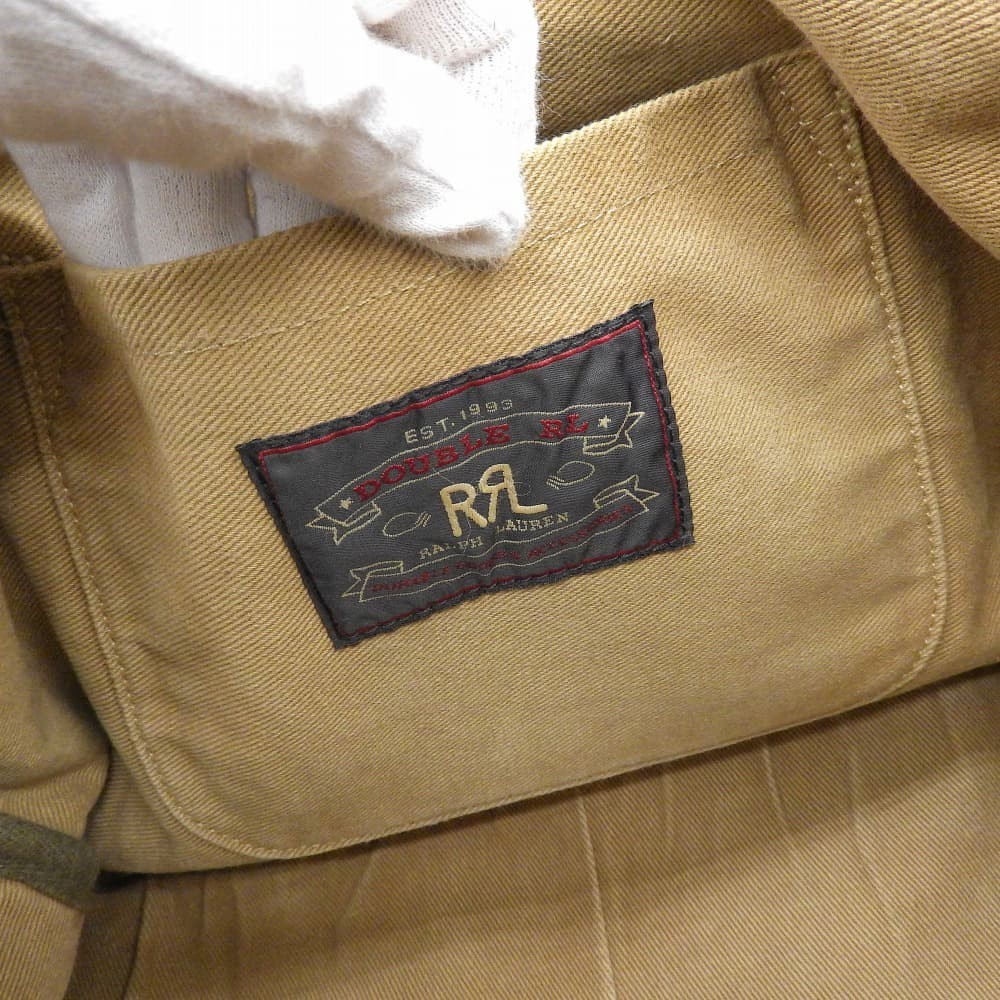 RRL Double RL Canvas Leather Messenger Bag Shoulder Men Brown Metal Ralph Lauren