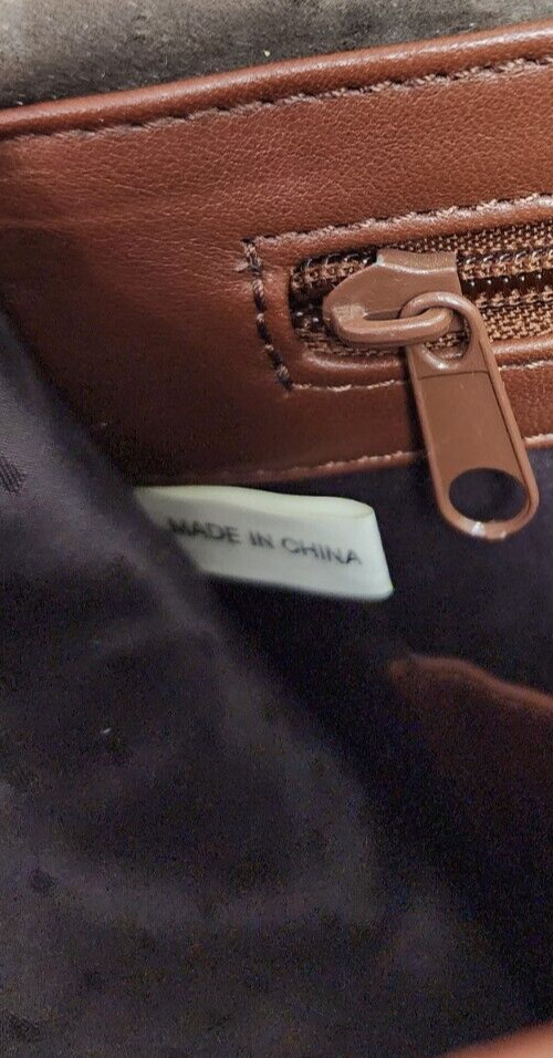 DeBon Saddle River Collection Leather Briefcase Messenger Bag With Number Lock