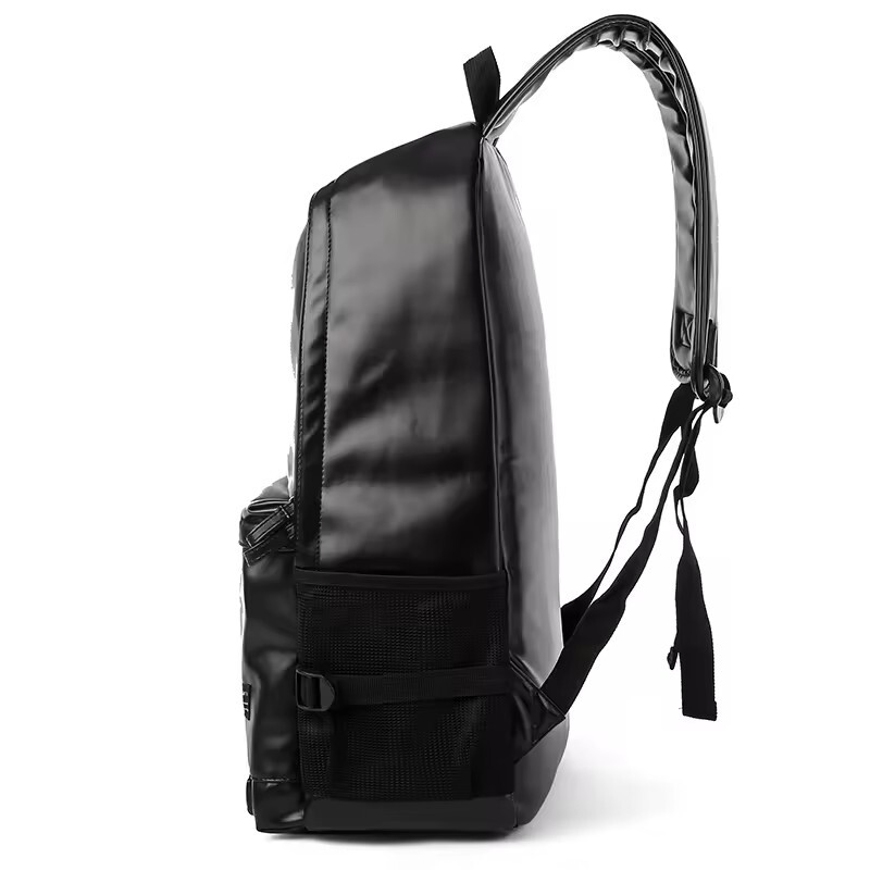 Waterproof PU Leather Travel Backpack SchoolBag Unisex Bag outdoor Men Mochila
