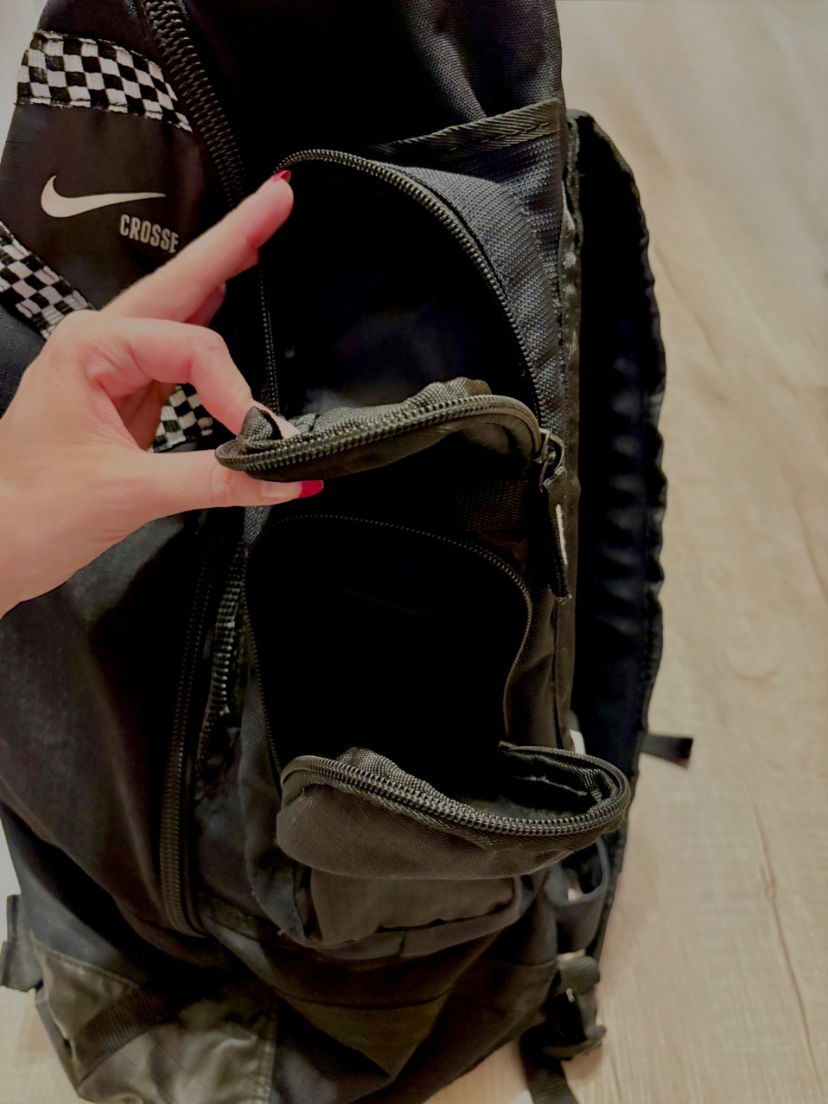 Nike Lacrosse Face-Off Game Day Extra Large Backpack Black Gear Bag Stick Slot
