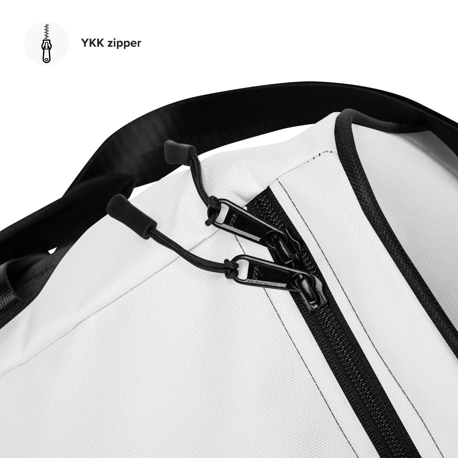 Minimalist Black and White Duffle Bag | Water-Resistant, Spacious & Durable