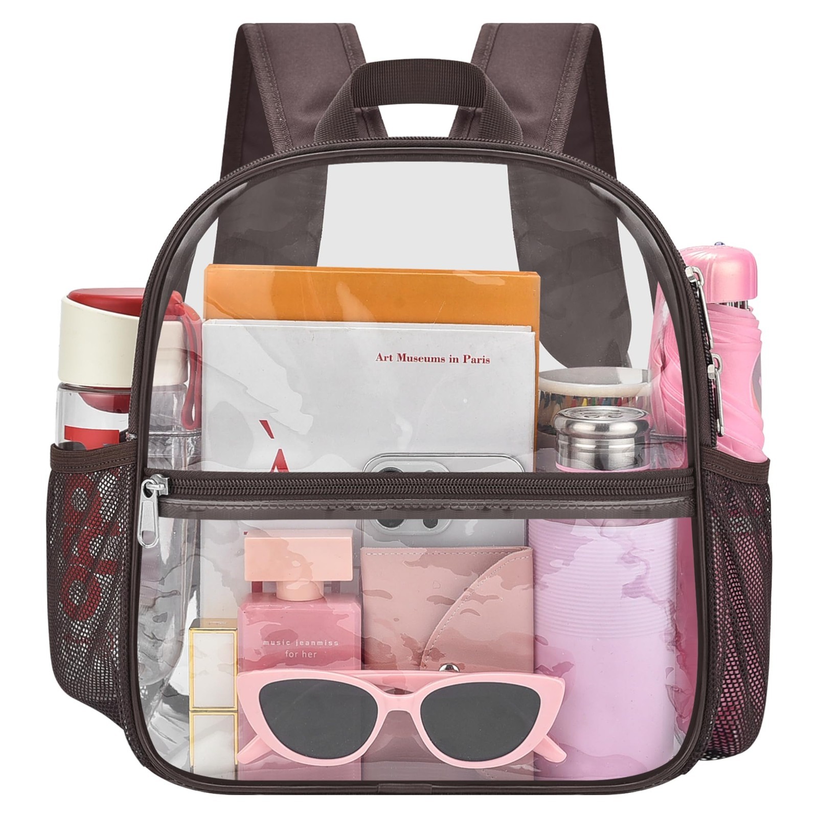 Clear Stadium Approved Backpack – Transparent 12″x6″x11″ Bag for Concerts, Sport