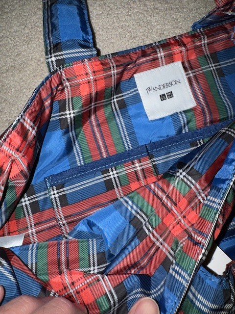 JW Anderson for Uniqlo nylon checked bag