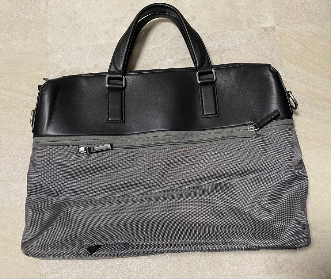 TUMI Lightweight Business Bag Black Gray Two Tone Nylon Leather Mix Edition