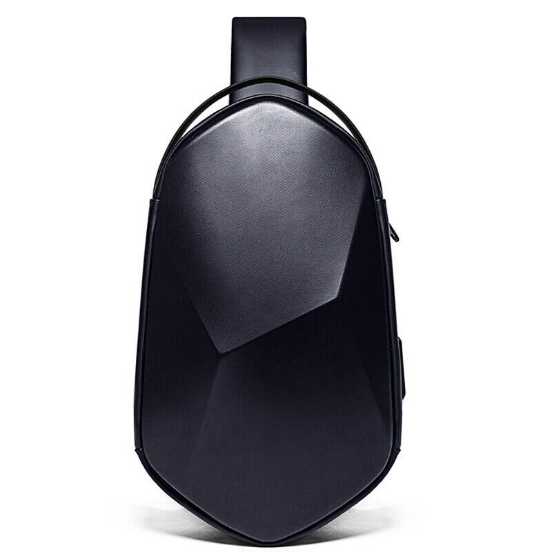 Men Sling Backpack Oxford cloth Waterproof Crossbody Bag USB Port OutdoorSport D