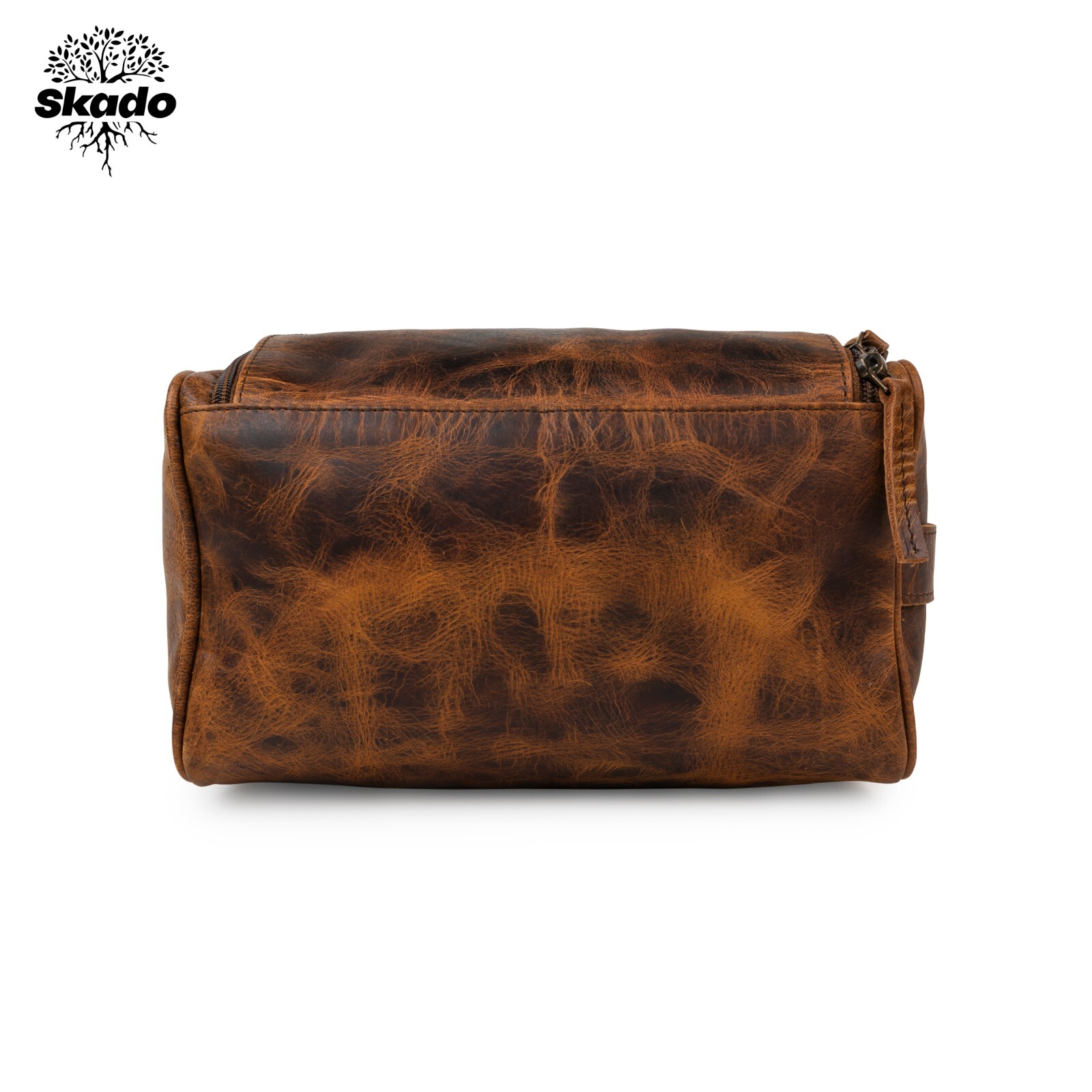 Buffalo Leather Toiletry Bag Travel Dopp Kit Shaving Case Small For Men Handmade