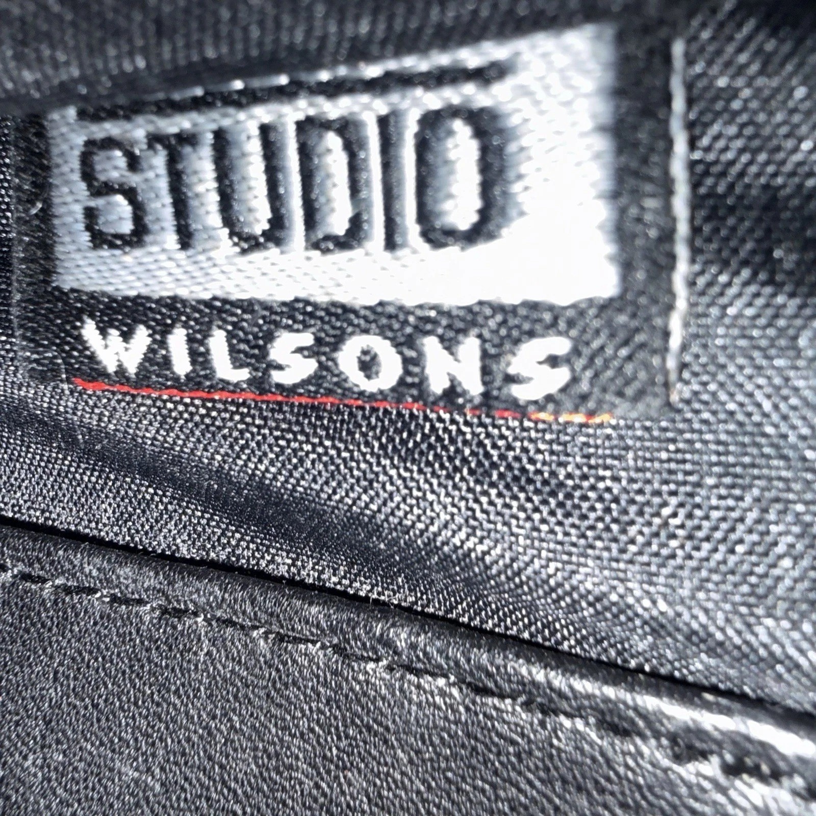 Vintage Studio Wilsons Leather Black Men’s Bag Wrist Strap Clutch Bag 8″ x 9”