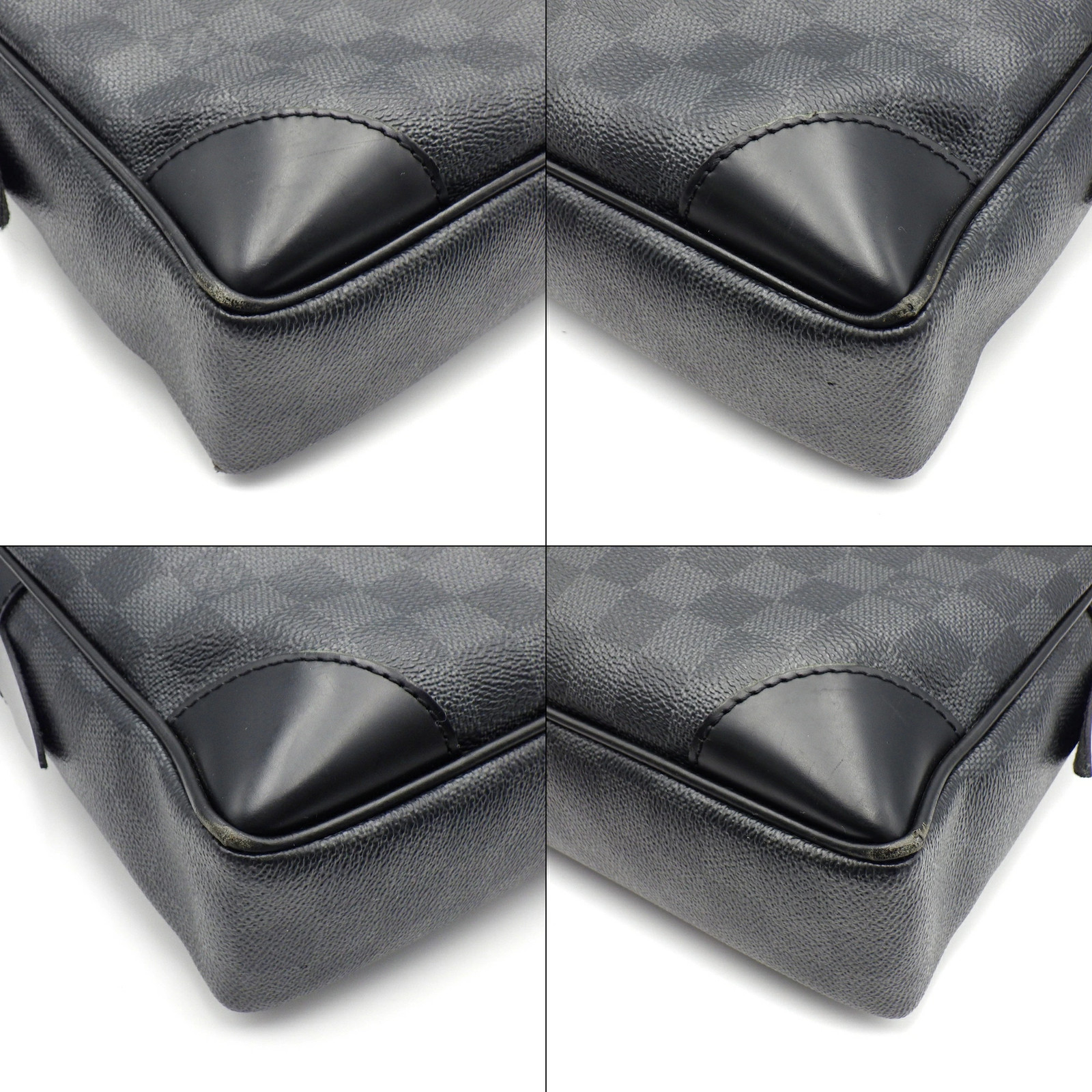 LOUIS VUITTON Porte Document Voyage Briefcase N41125 Damier Graphite Black Gray