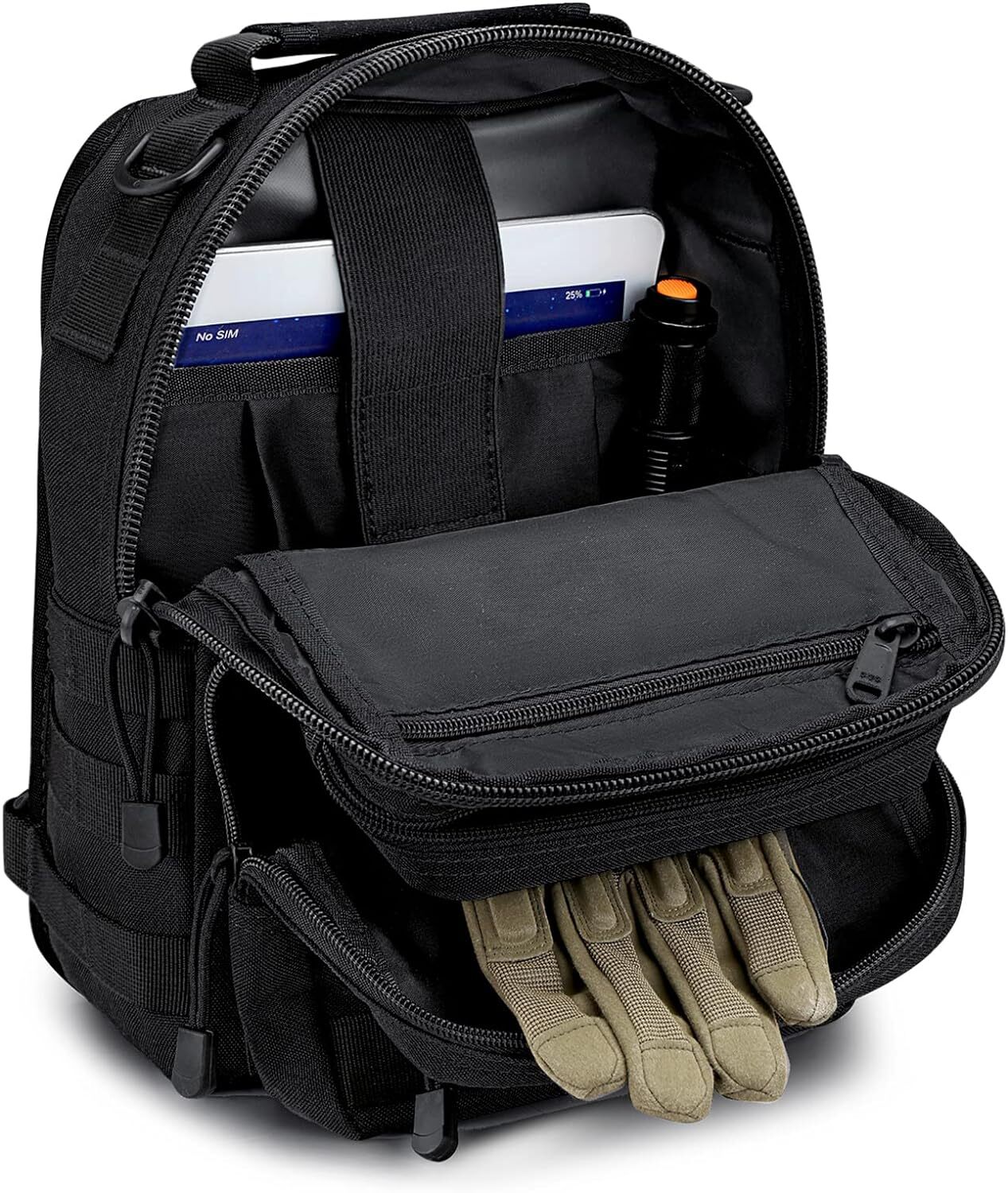 Tactical Sling Bag Backpack Military Shoulder Sling Pack Molle EDC Crossbody Bag