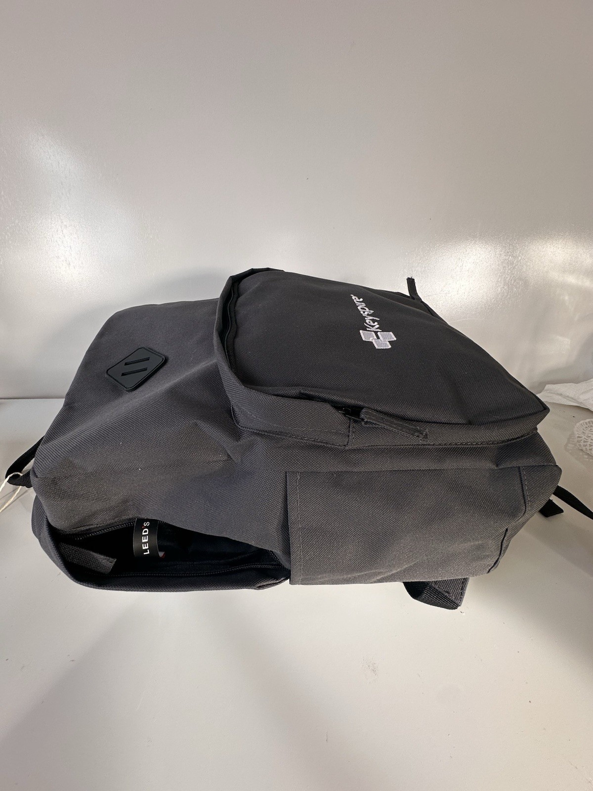 Leeds Eco Recycled Backpack 17-18”black Sustainable Ocean Plastic Keyspire Logo