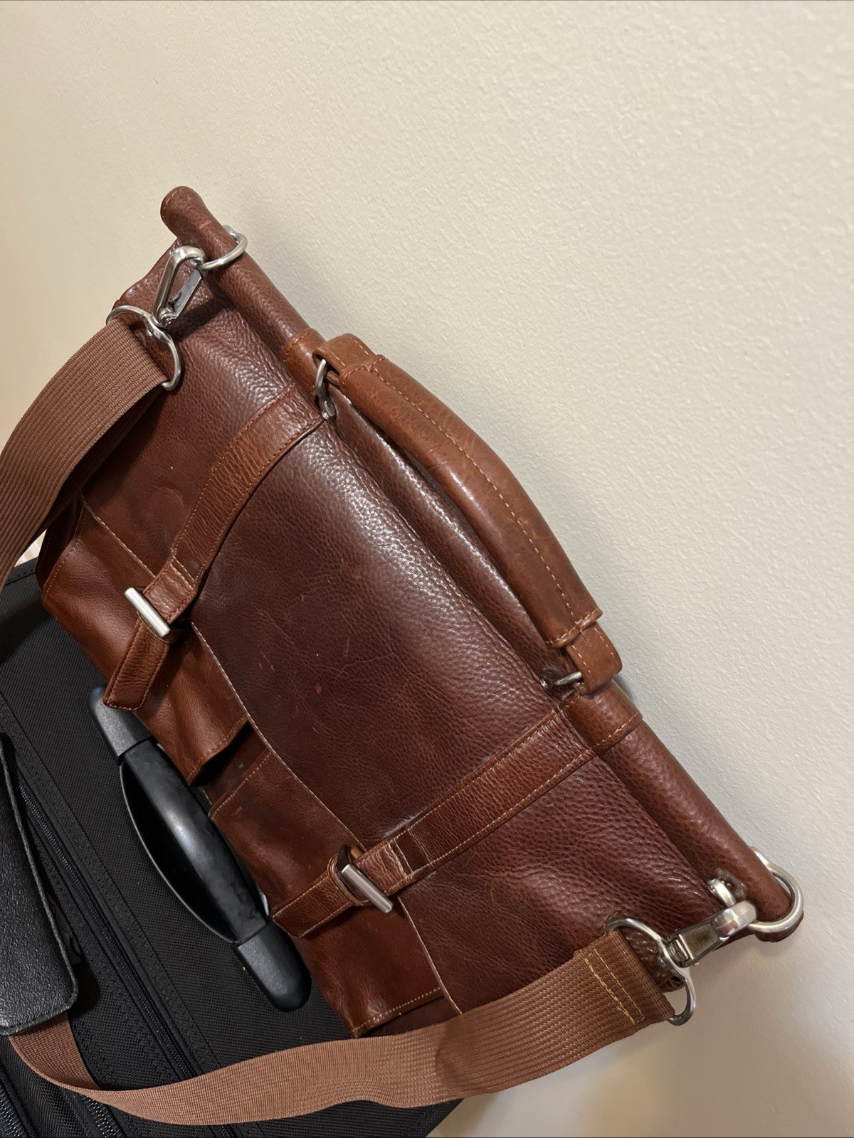 Wilsons Leather Messenger Bag Briefcase Laptop Shoulder Bag – Brown, EUC