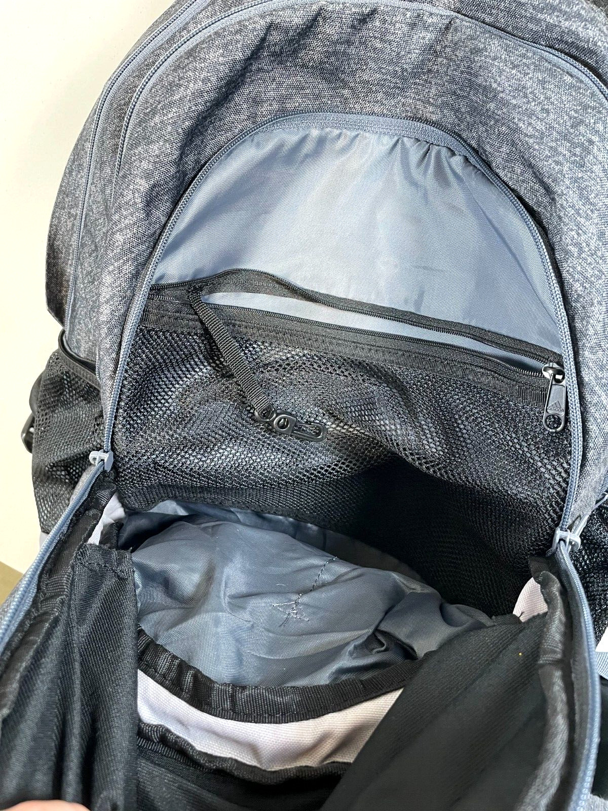 Adidas Prime V Backpack Gray Neon Green Multiple Pockets