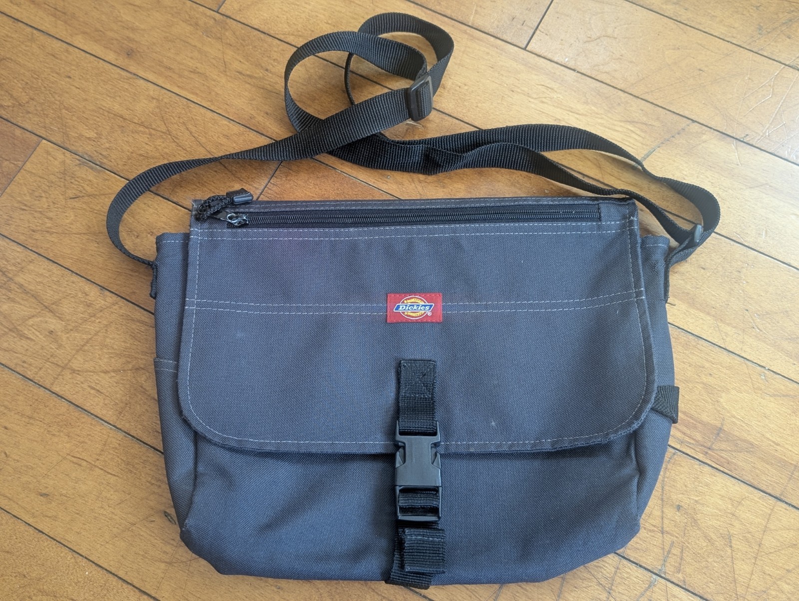 Dickies Dark Gray Messenger Bag Laptop Crossbody Shoulder Travel Work School 14″