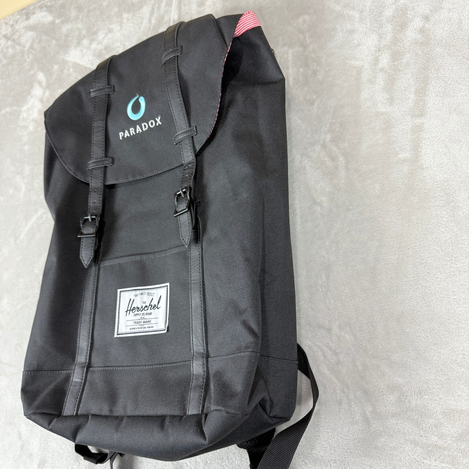 Herschel Supply Co Laptop Backpack Mens 23L Black Retreat Crosshatch Bag NWOT
