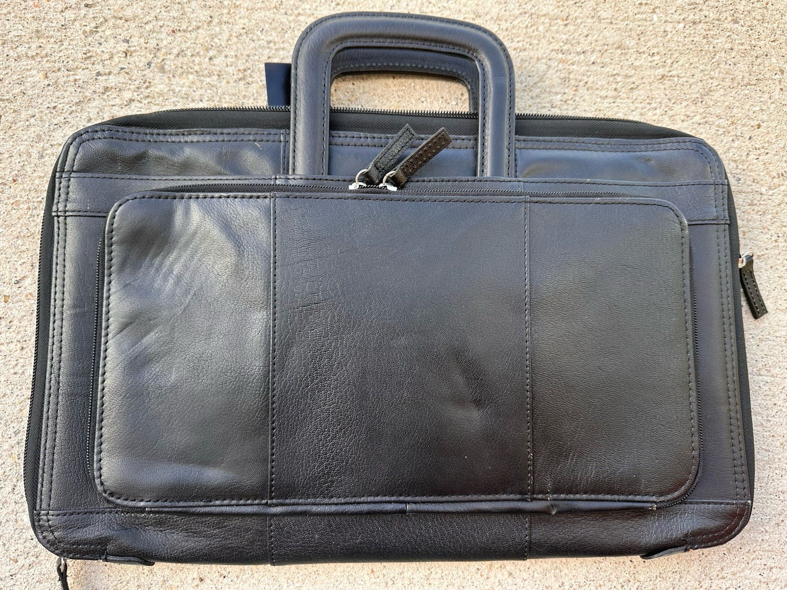 Vintage Black Wilsons Leather Pelle Studio Leather Briefcase Portfolio NWT