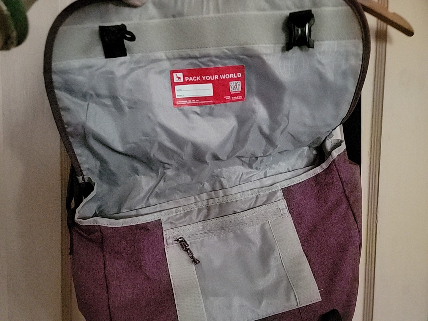 Oiwas Messenger Laptop Bag Purple Canvas 17 X 15 Inch