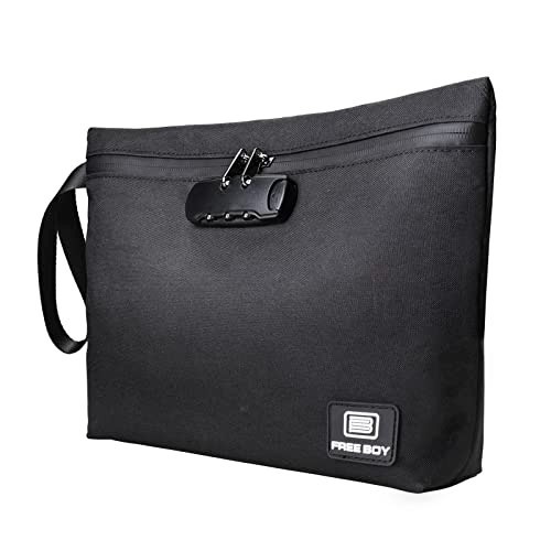 Durable Smell Proof Stash Bag 11.8″x8.6″ with Combination Lock – Odor Resistant