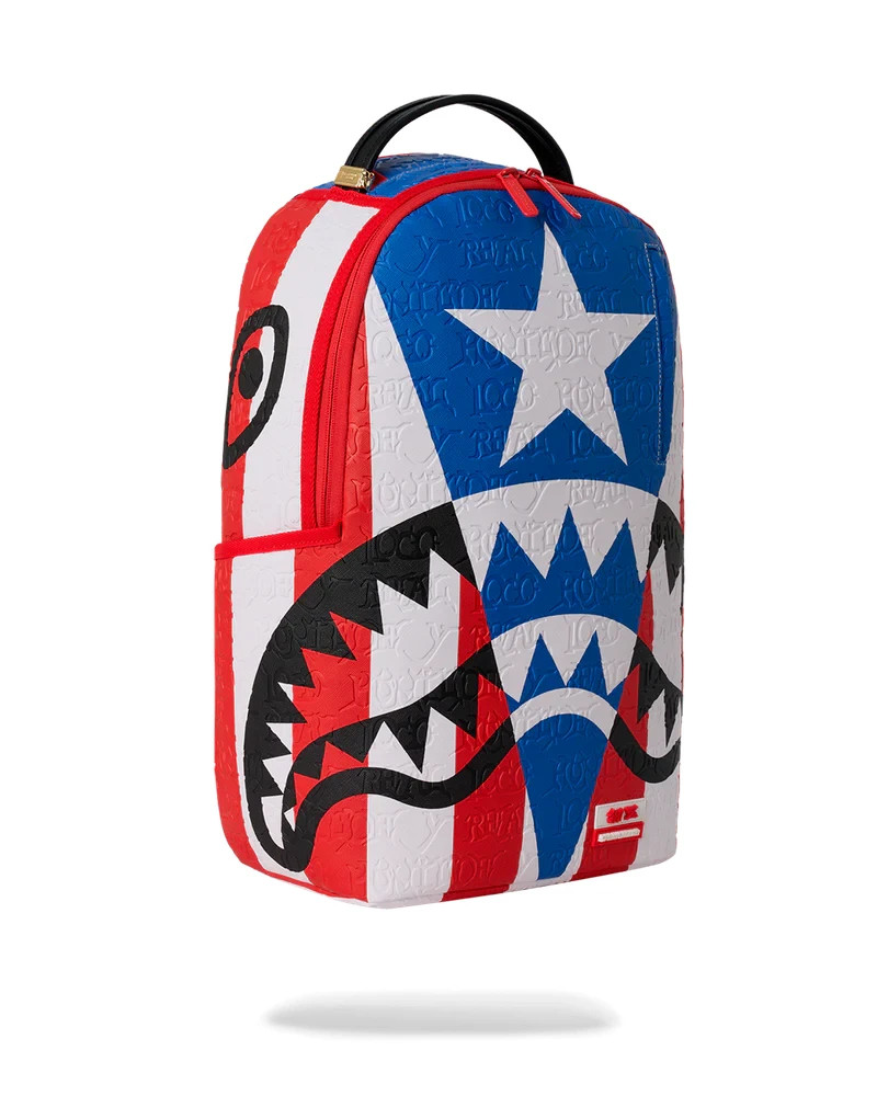 Sprayground Jon Z Puerto Rico Flag Backpack🔥New Black Bookbag Kids School Bag