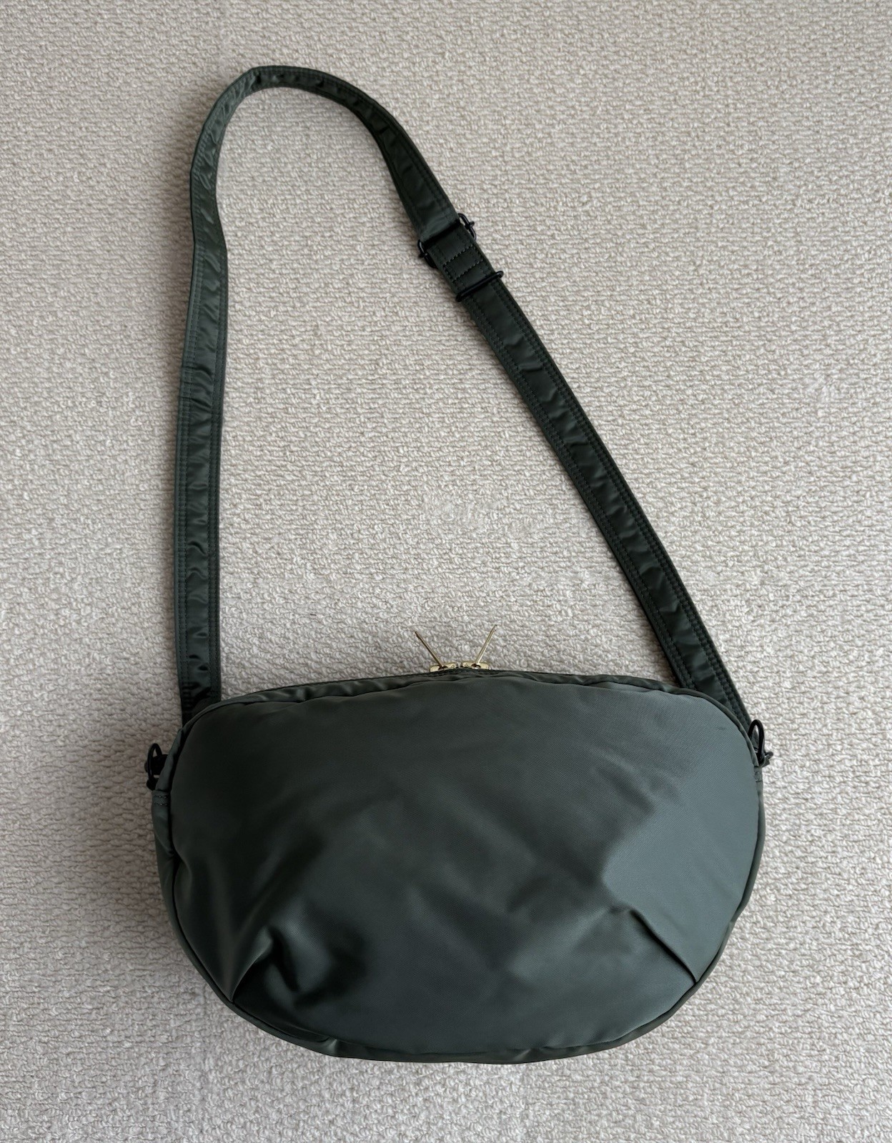 Yoshida Porter Tanker Half moon oval shoulder bag Sage Green Excellent Used