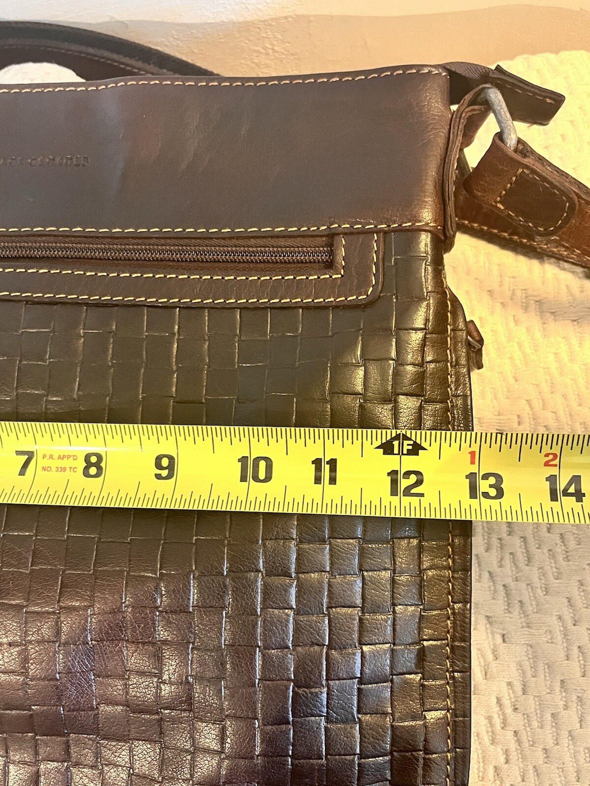 Jack Georges American Brand Buffalo Leather Voyager Crossbody Bag Brown