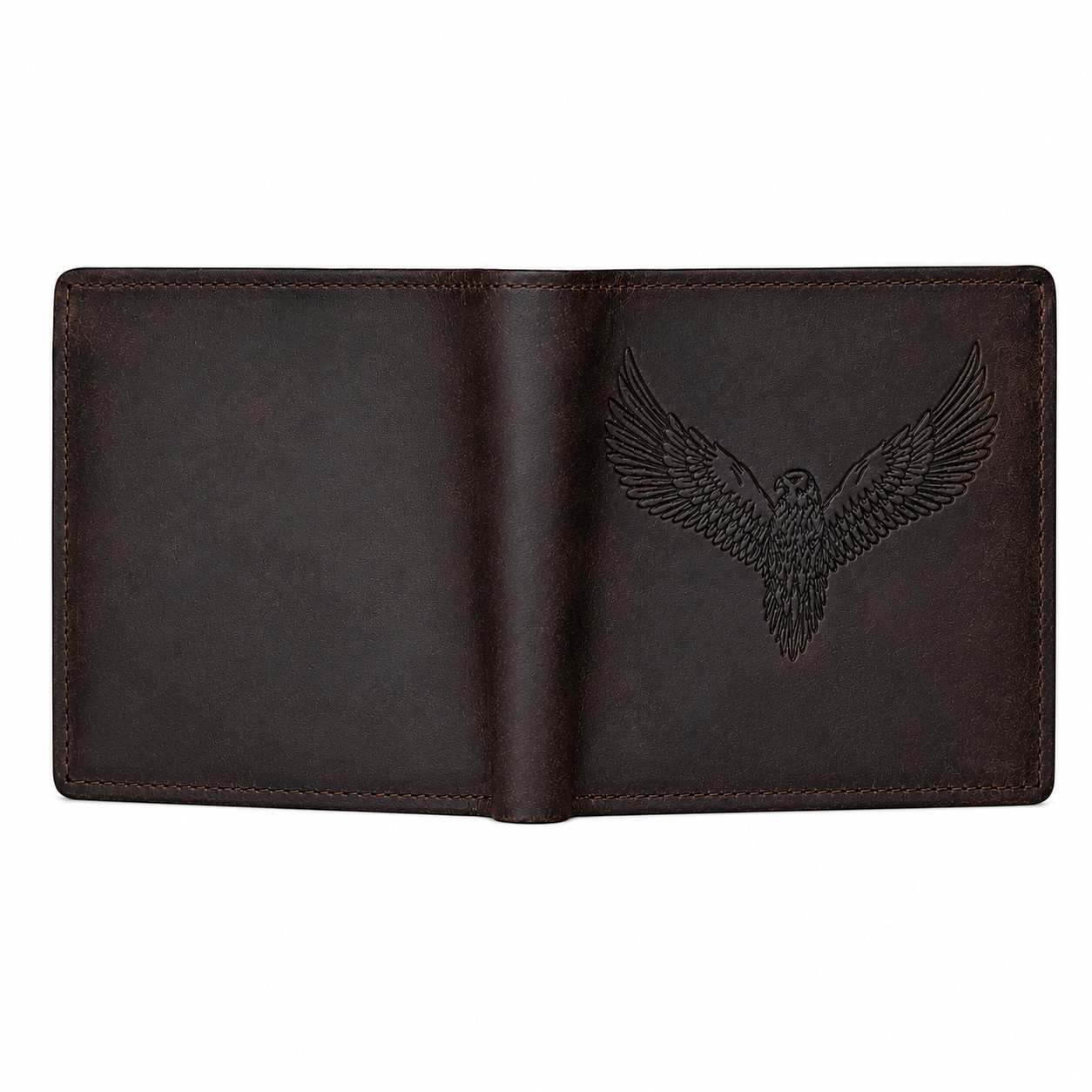 Handmade Full Grain Leather Office Briefcase 16” Laptop Bag + Free Eagle Wallet