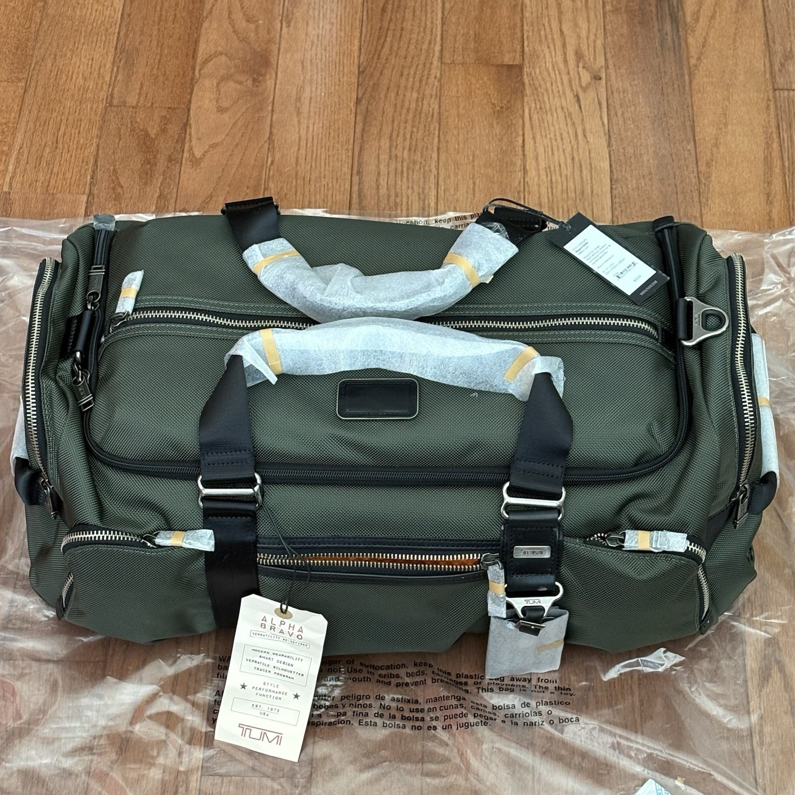 Brand New Rare TUMI Alpha Bravo McGuire Ballistic Nylon Duffel Bag Spruce Color