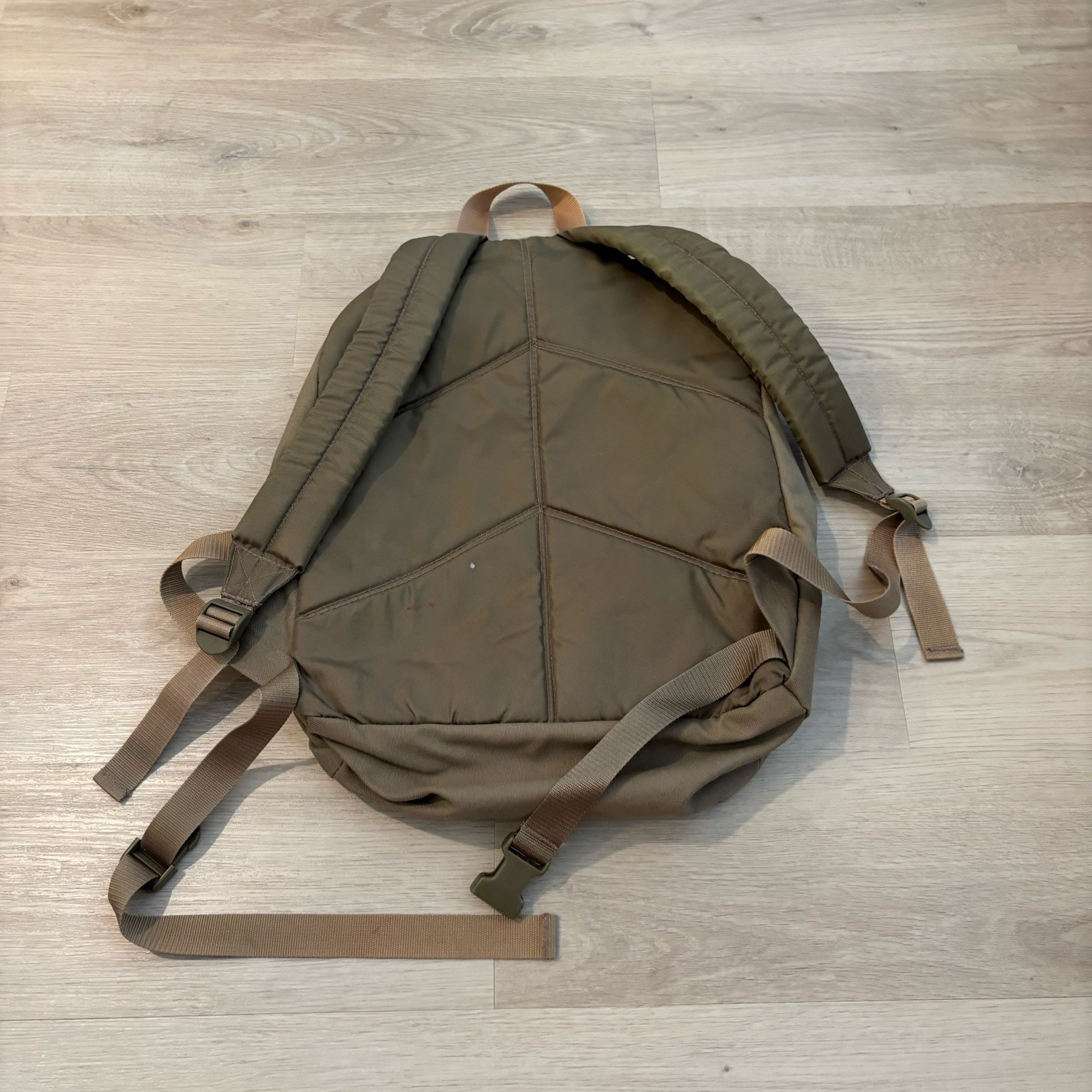 Vintage Eddie Bauer Backpack Daypack Canvas Brown 2 Pocket Adult 16×13*
