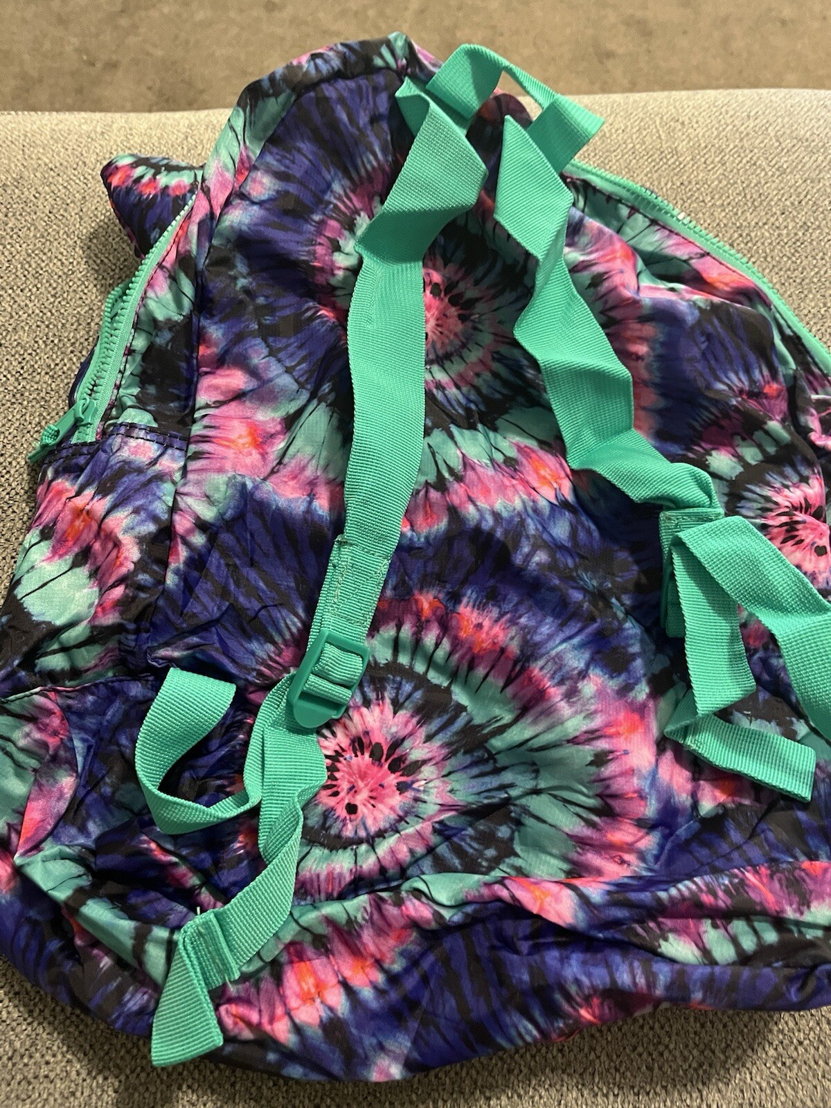 Tie Dye Travel Backpack Pack And Fold Backpack Pouch