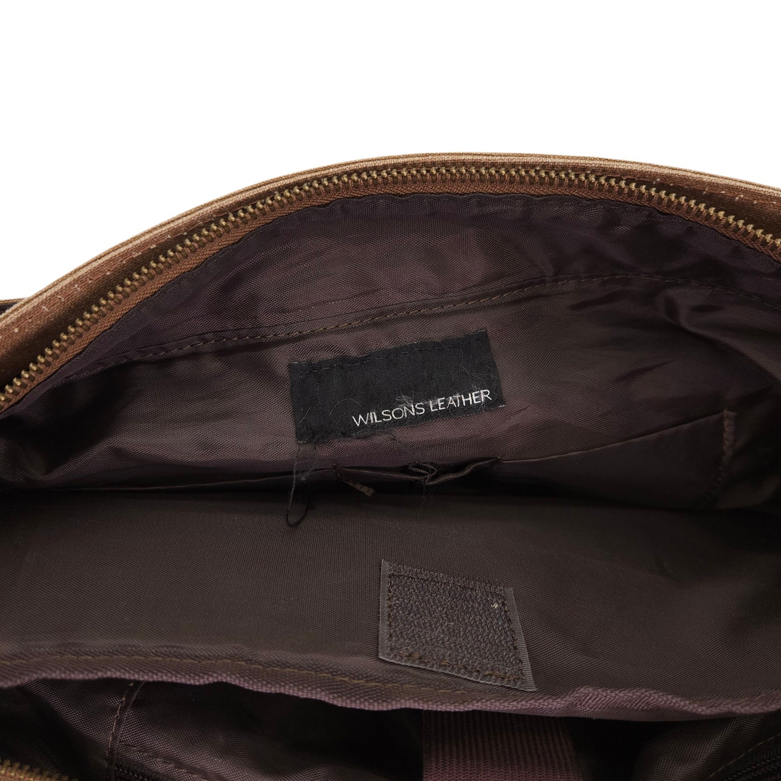 Wilson’s Leather Briefcase Messenger Laptop Carry Bag Brown Travel School Work