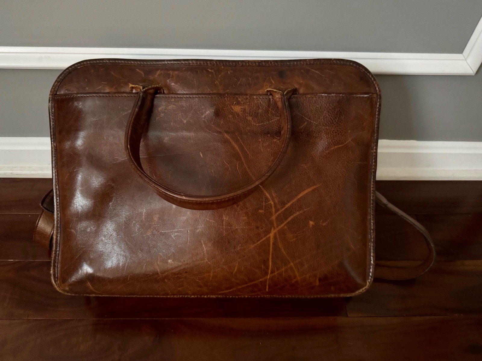 Moore & Giles Miller Standard Attaché Titan Milled Brown Leather Men’s Briefcase