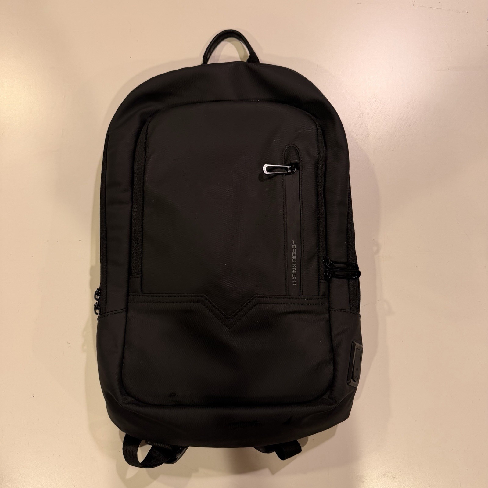 Heroic Knight Anti Theft Laptop Backpack USB Charging Port Travel Work Black