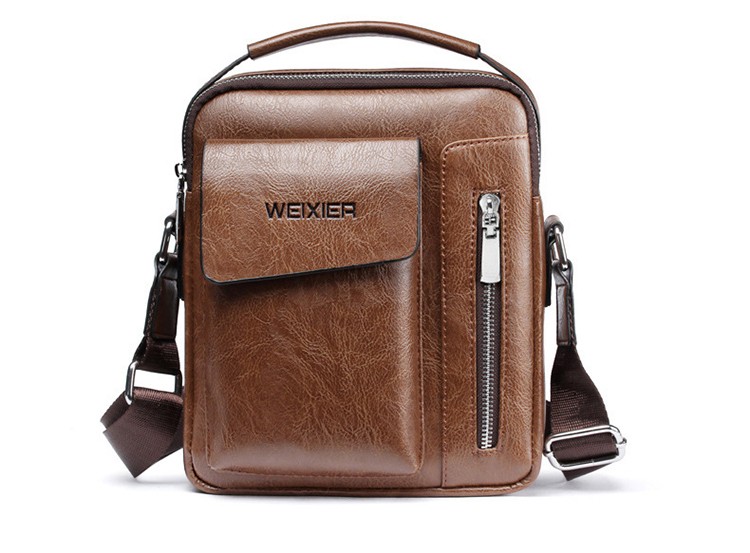 Stylish Men’s Leather Crossbody Shoulder Bags Handbags Briefcase Purse Daypack