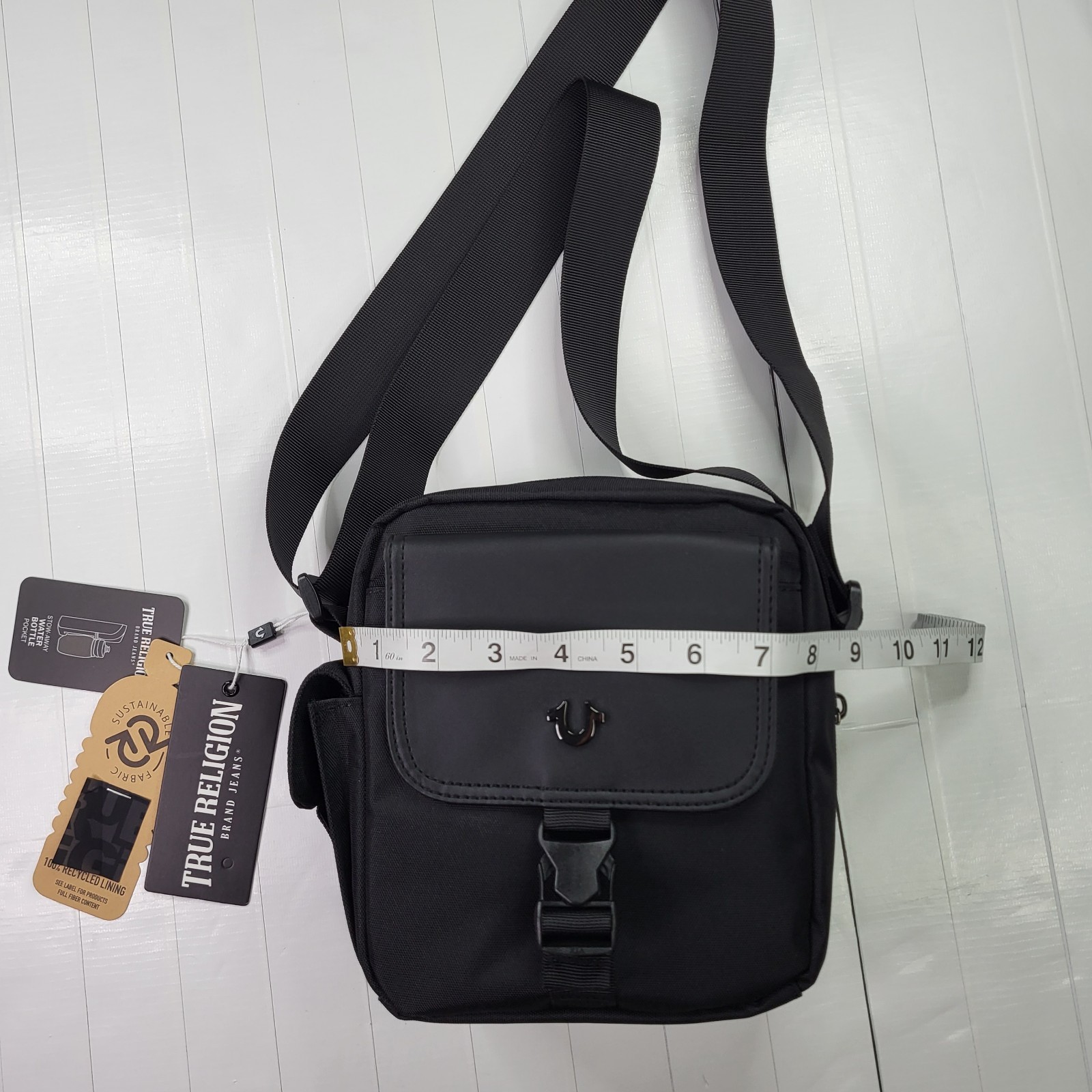 True Religion Black Sling Bag Men’s New With Tags Adjustable Authentic Designer