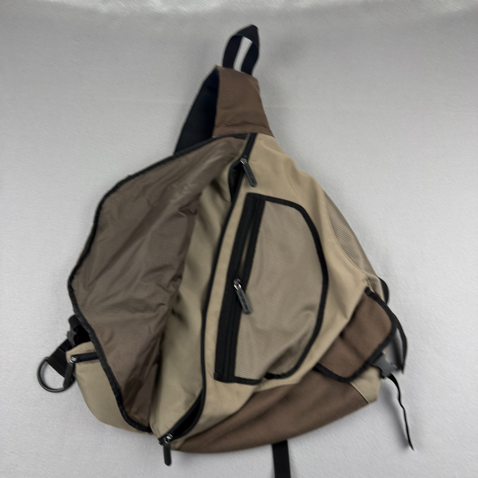 Vintage Y2K GAP Sling Bag Backpack Crossbody Khaki Gorpcore Tech 2004 Utility