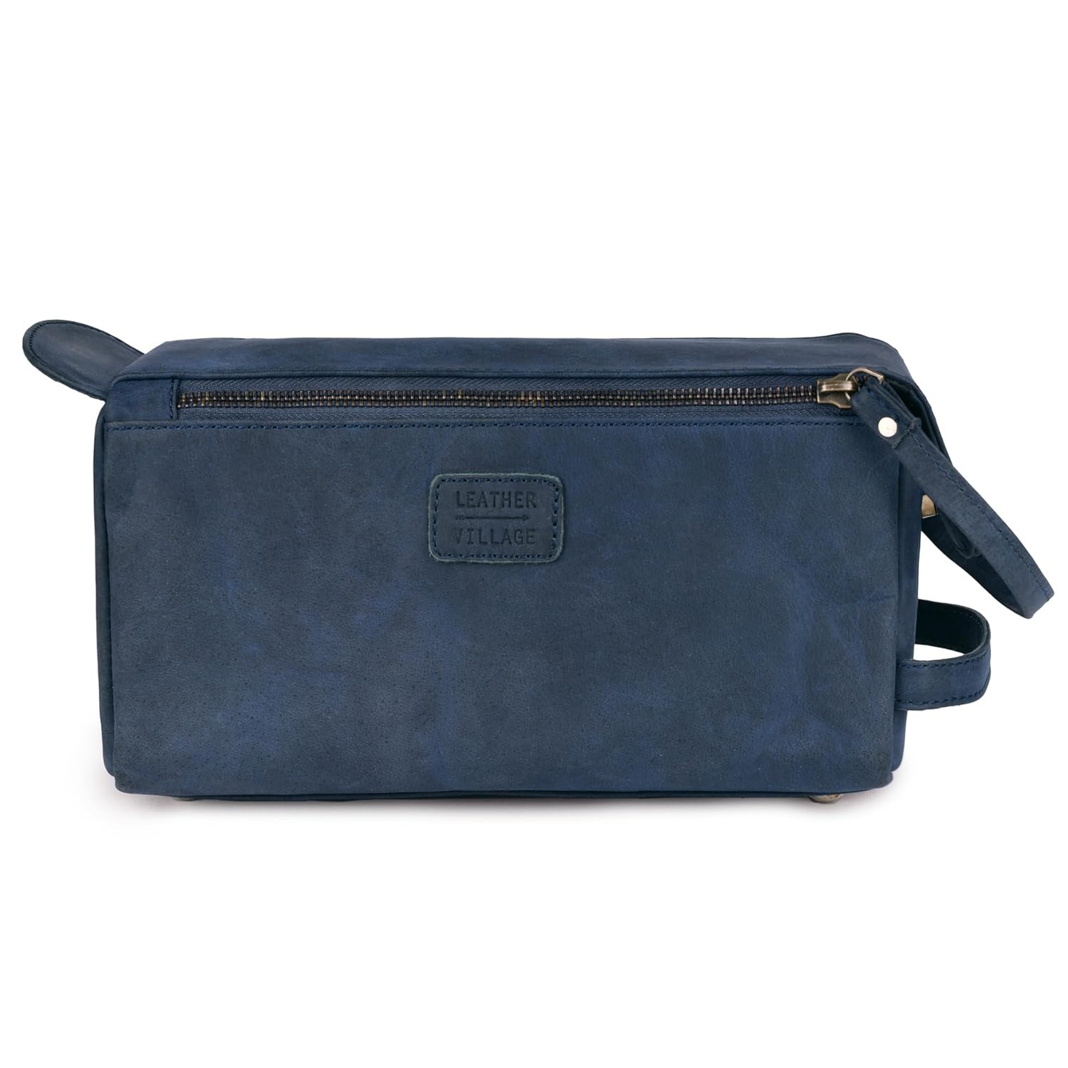 Leather Toiletry Bag Dopp Kit for Men Travel Water-Resistant Shave Bag