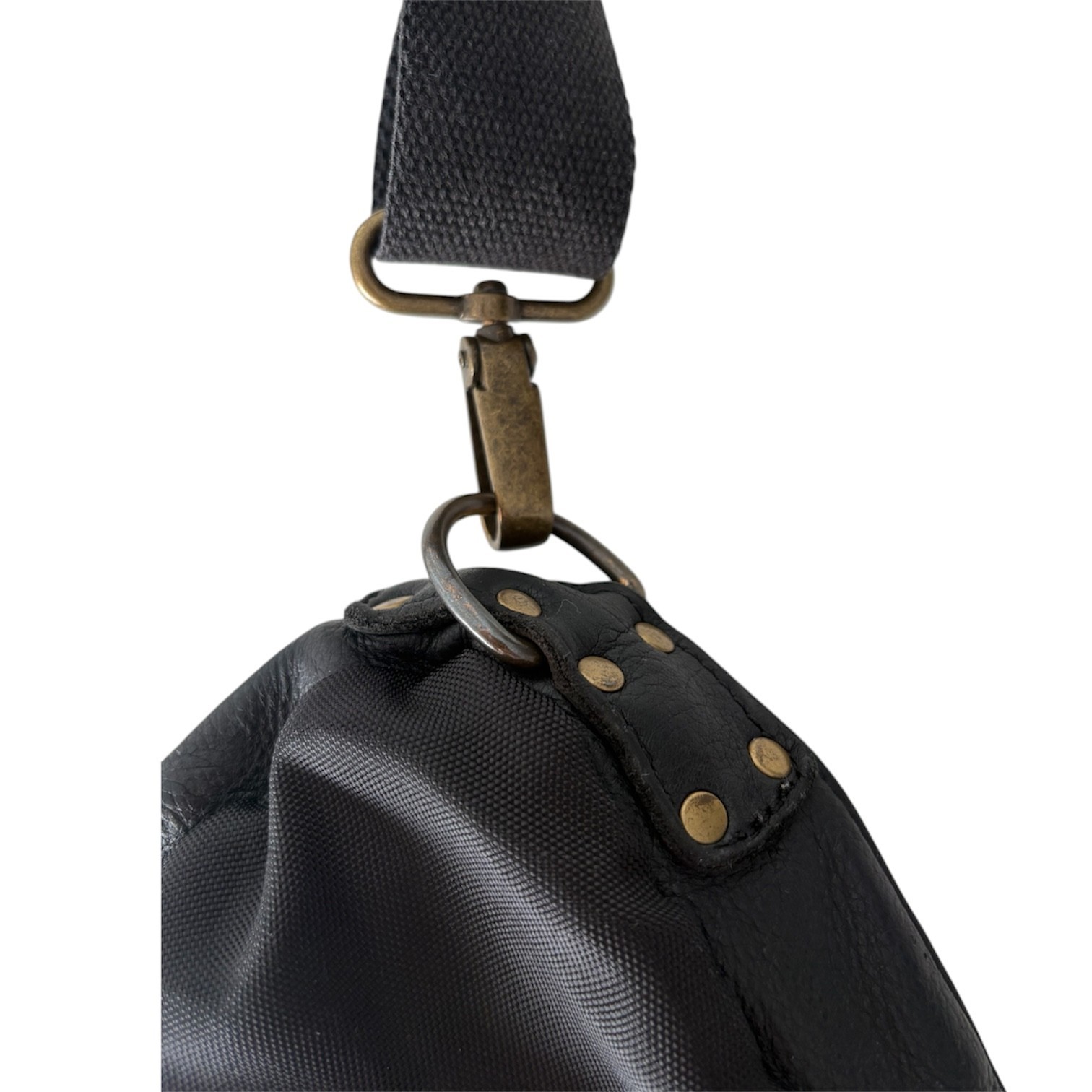 DIESEL Vintage Black Leather Small Crossbody Avant Garde Industrial City Rave