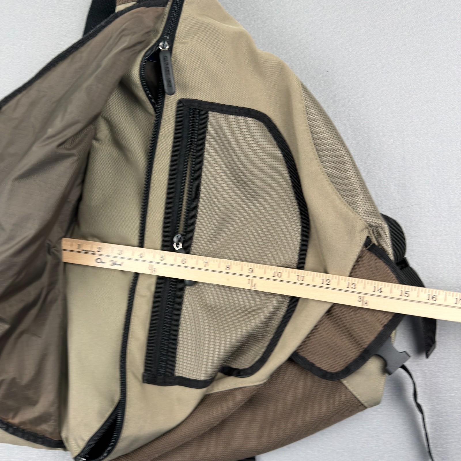 Vintage Y2K GAP Sling Bag Backpack Crossbody Khaki Gorpcore Tech 2004 Utility