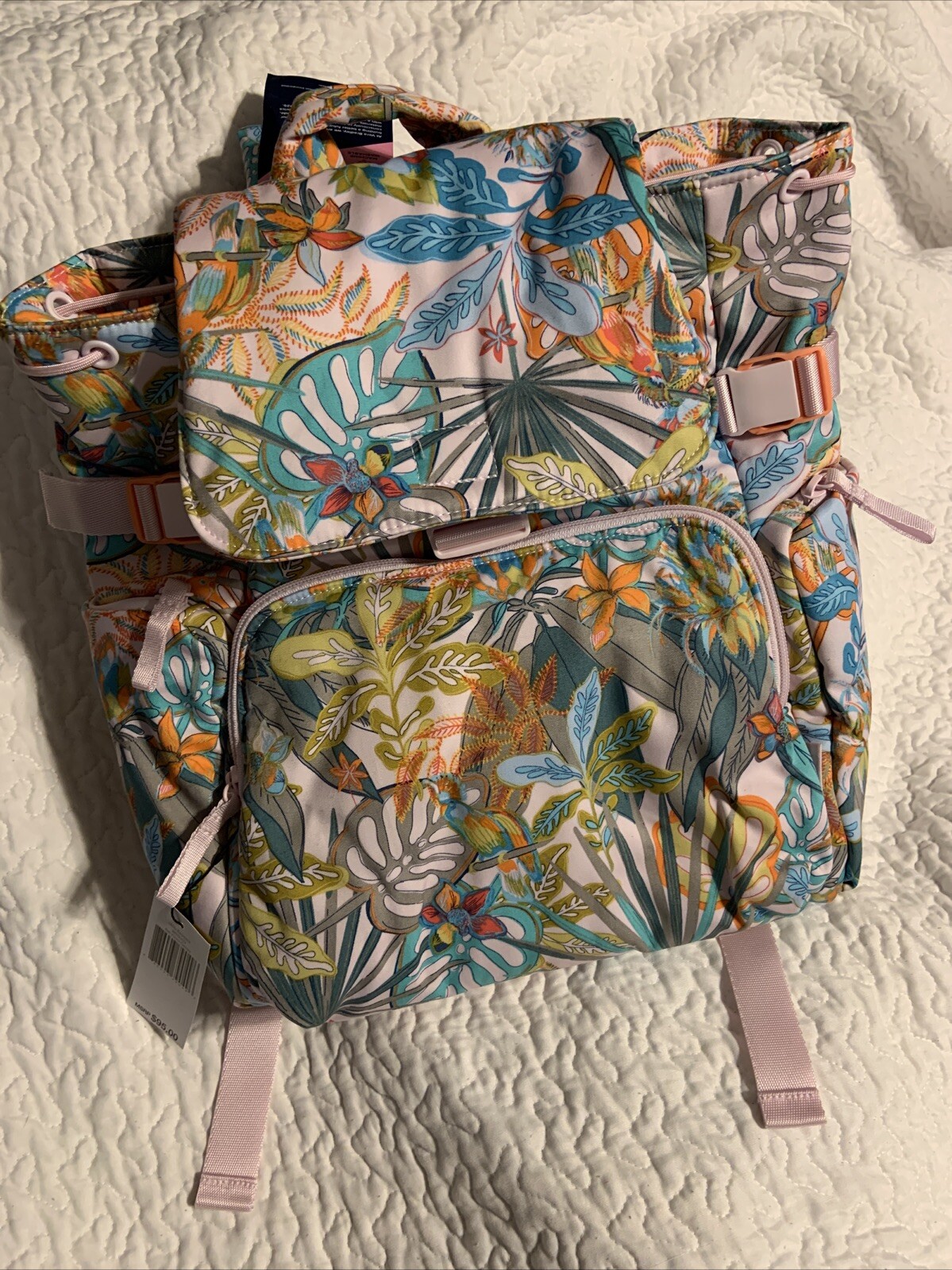 Vera Bradley Women’s Cotton Utility Backpack Rain Forest Canopy