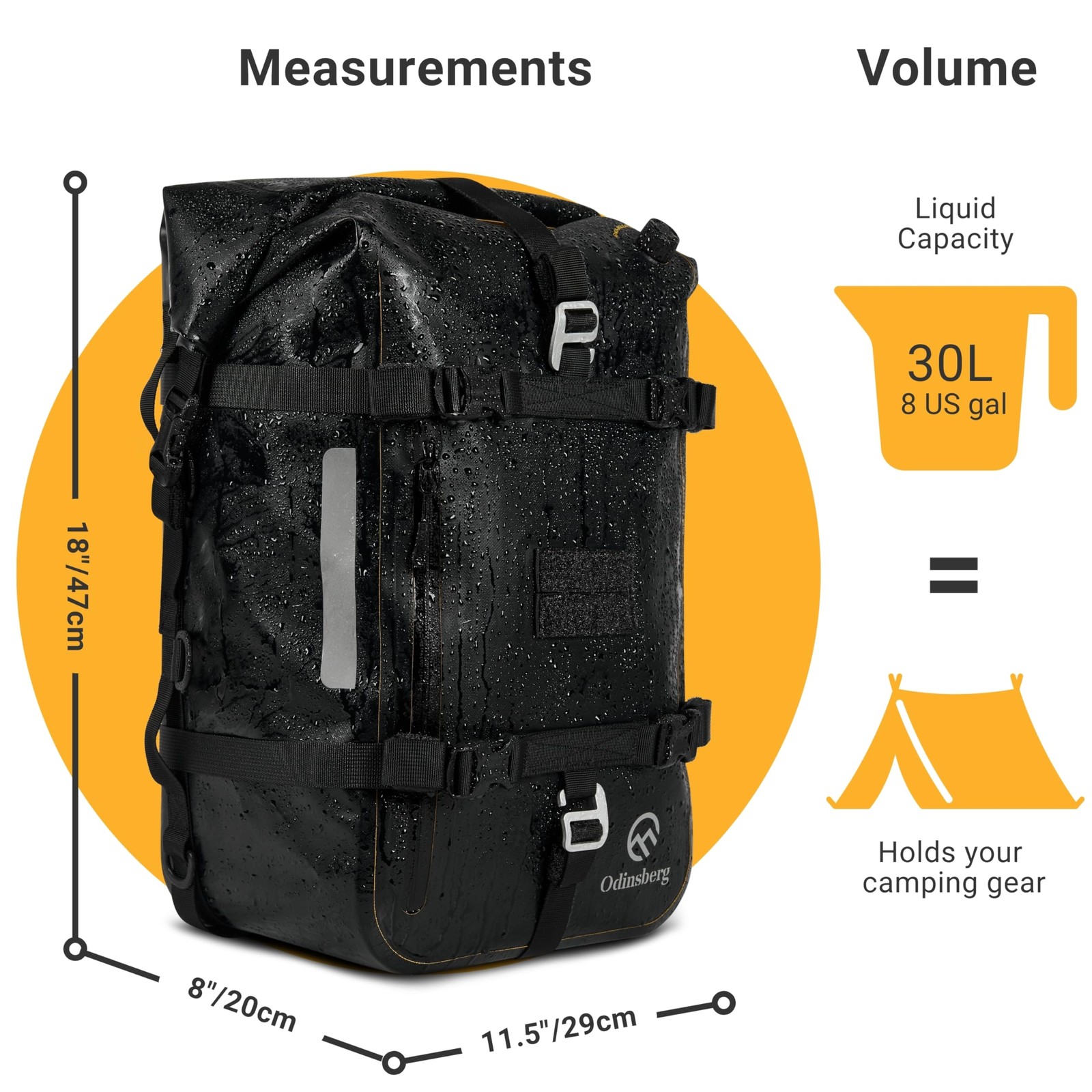 30L Waterproof Motorcycle Tail Bag 840D TPU – Universal Fit for Adventure Riding
